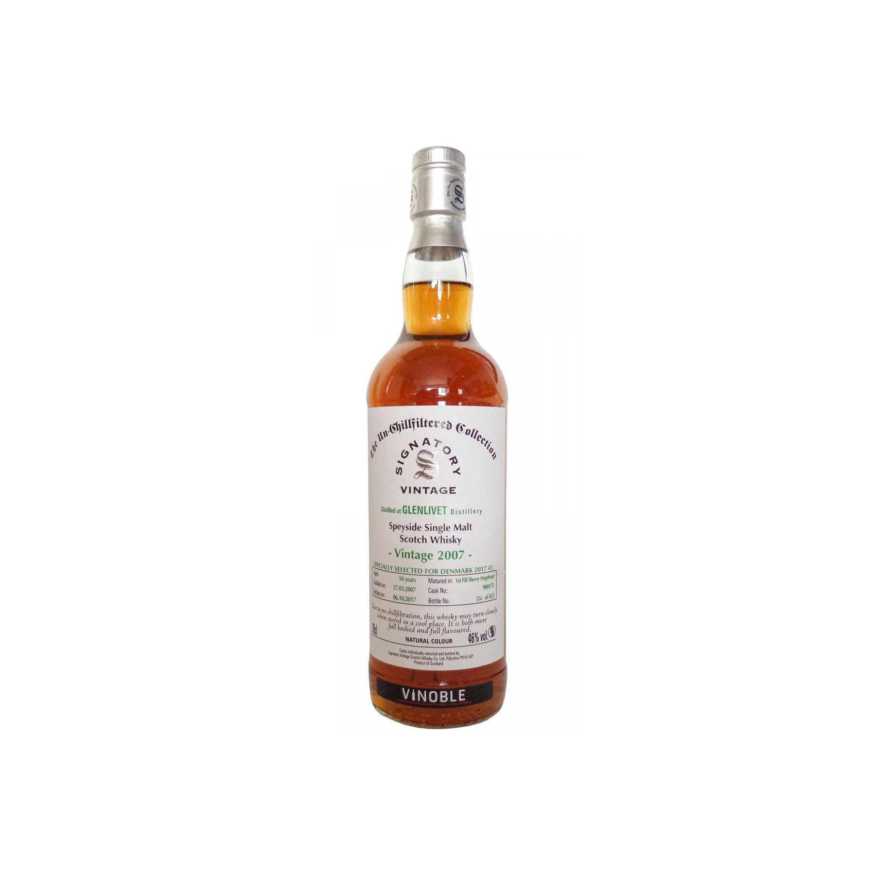 The Glenlivet The Un-Chillfiltered Collection 2007 10 Years Single Malt Whisky