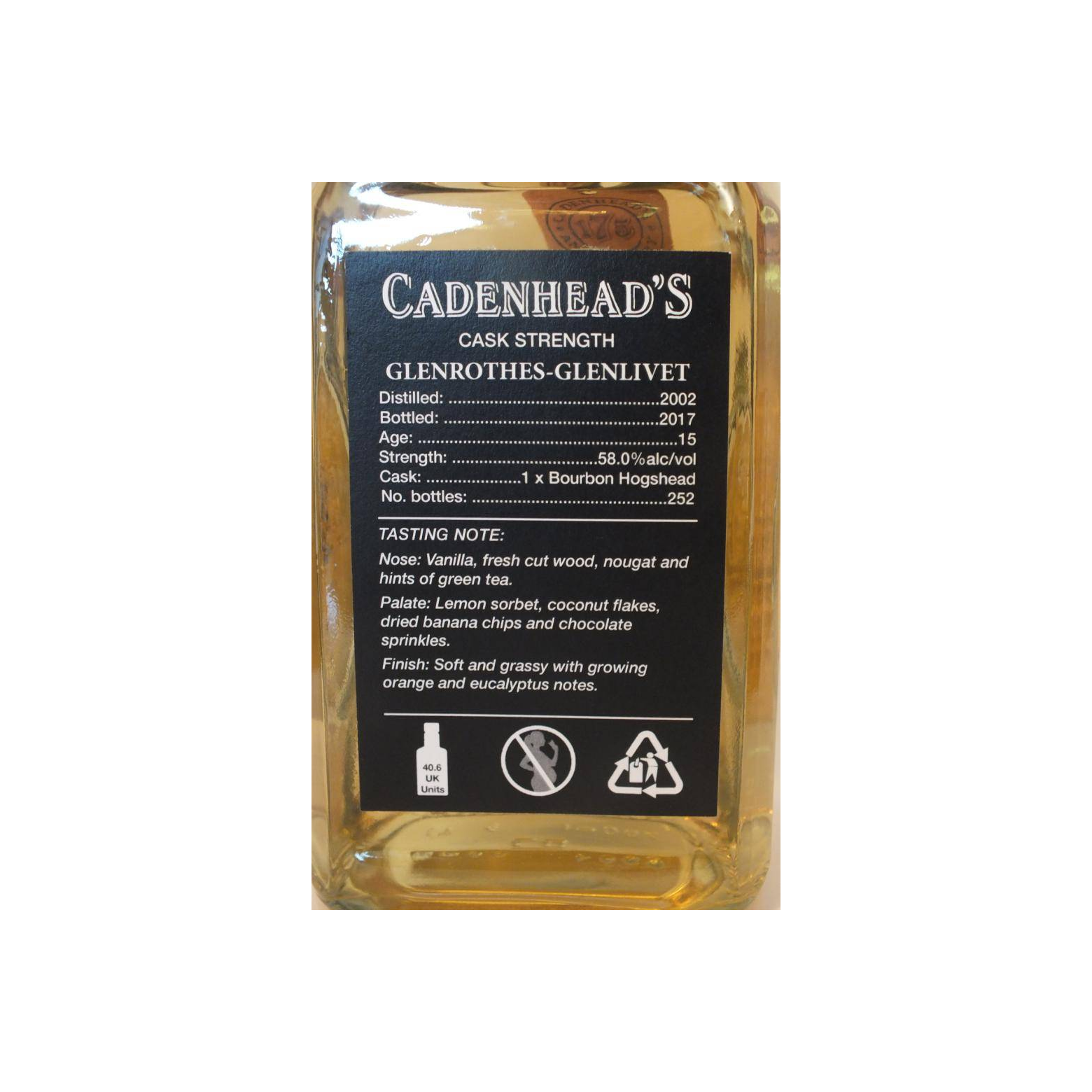 The Glenrothes Single Cask 2002 15 Years Single Malt Whisky 2