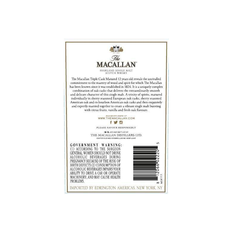 The Macallan 12 Years Single Malt Whisky 2