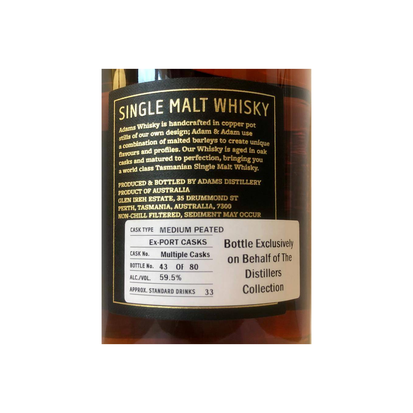 Adams Tasmania Single Malt Whisky 3