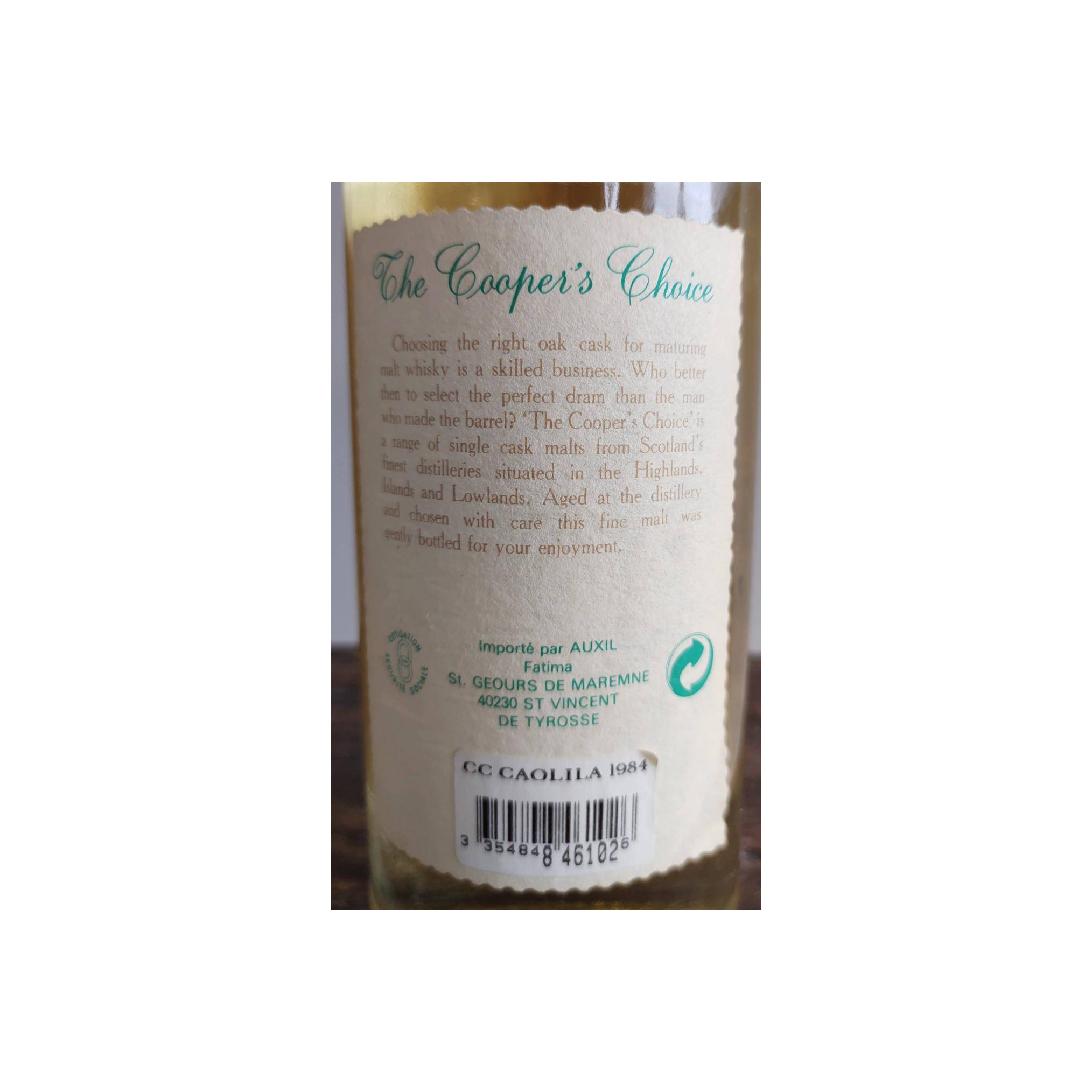 Caol Ila The Cooper's Choice 1984 12 Years Single Malt Whisky 3