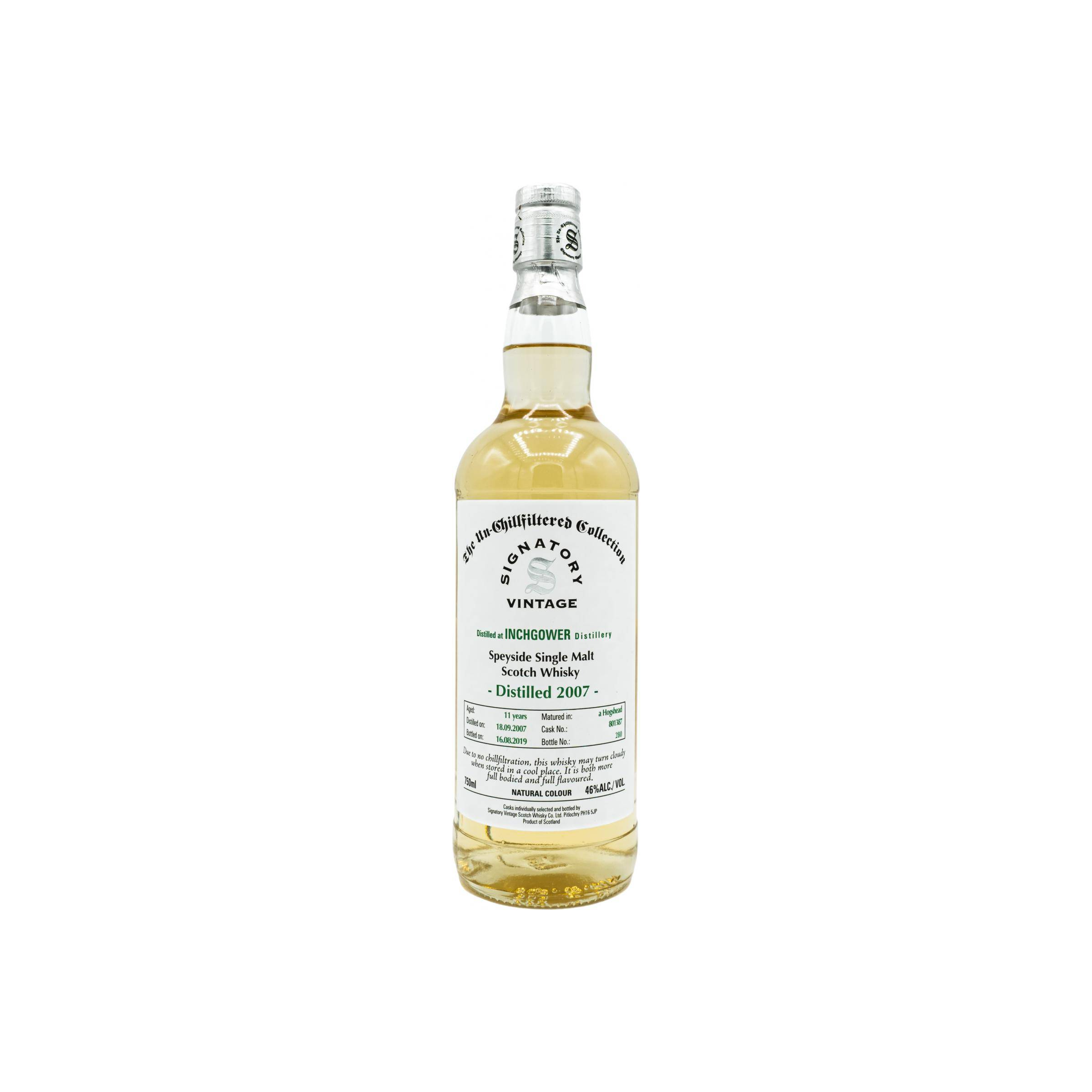 Inchgower The Un-Chillfiltered Collection 2007 11 Years Single Malt Whisky