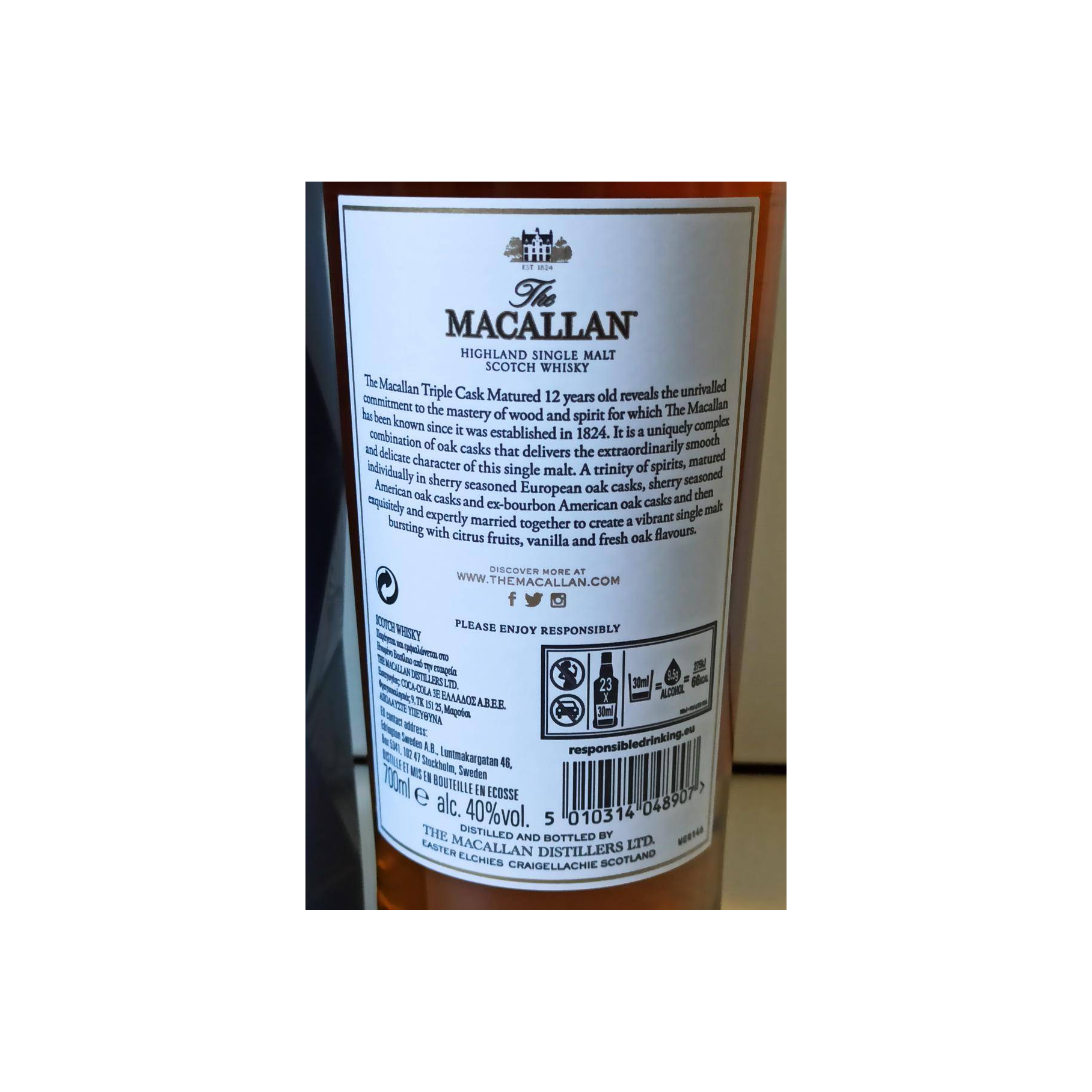 The Macallan 12 Years Single Malt Whisky 3