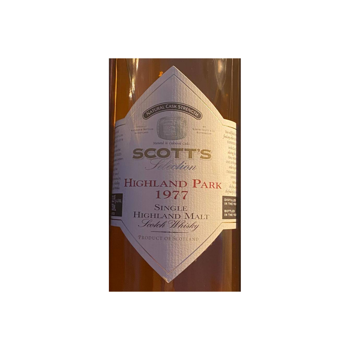 Highland Park 1977 21 Years Single Malt Whisky