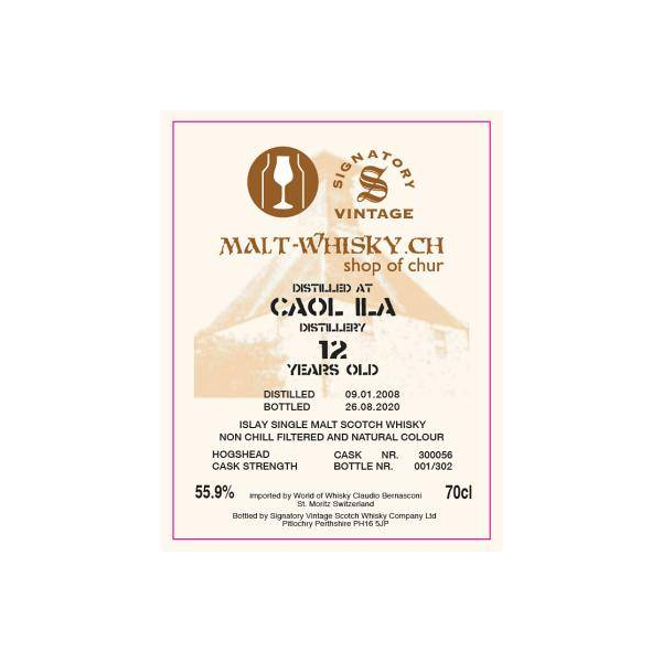 Caol Ila 2008 12 Years Single Malt Whisky