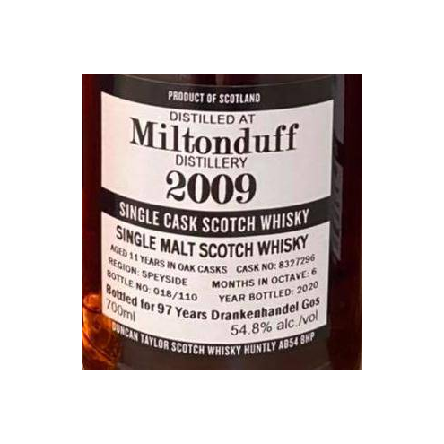Miltonduff The Octave 2009 11 Years Single Malt Whisky 2
