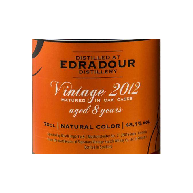 Edradour 2012 8 Years Single Malt Whisky 3