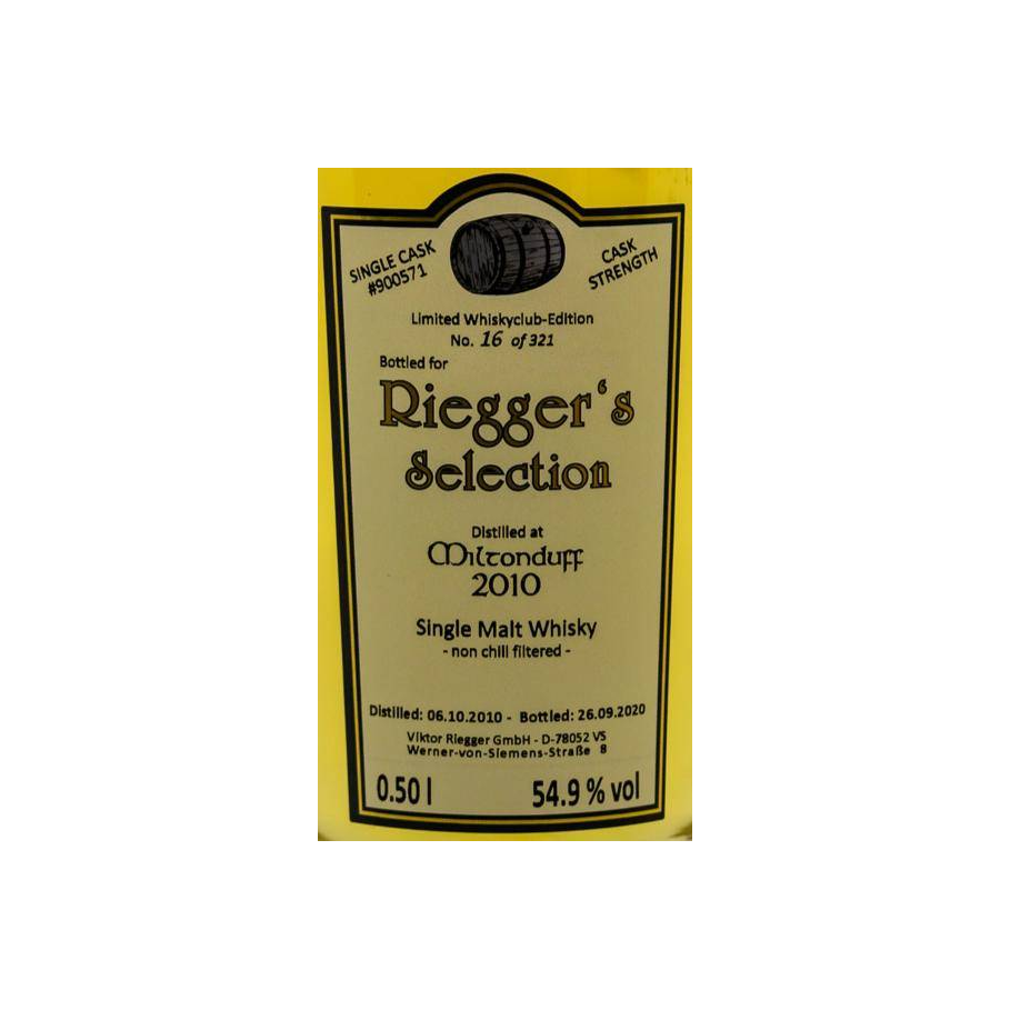 Miltonduff Cask Strength Collection 2010 9 Years Single Malt Whisky 2