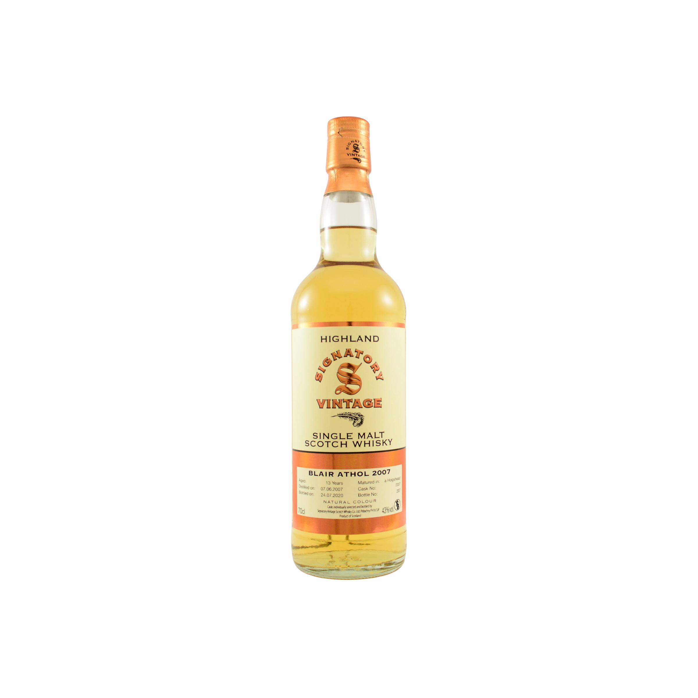Blair Athol Vintage Collection 2007 13 Years Single Malt Whisky