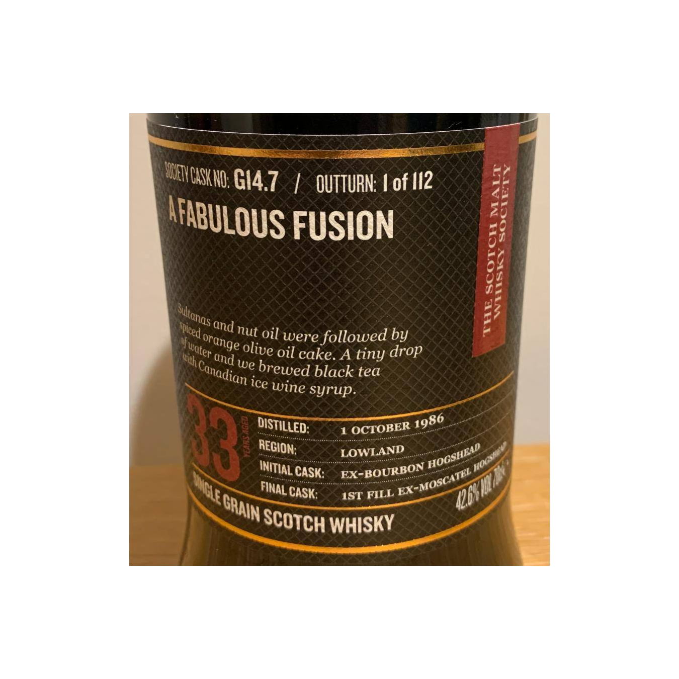 The Scotch Malt Whisky Society 1986 33 Years Single Grain Whisky 2