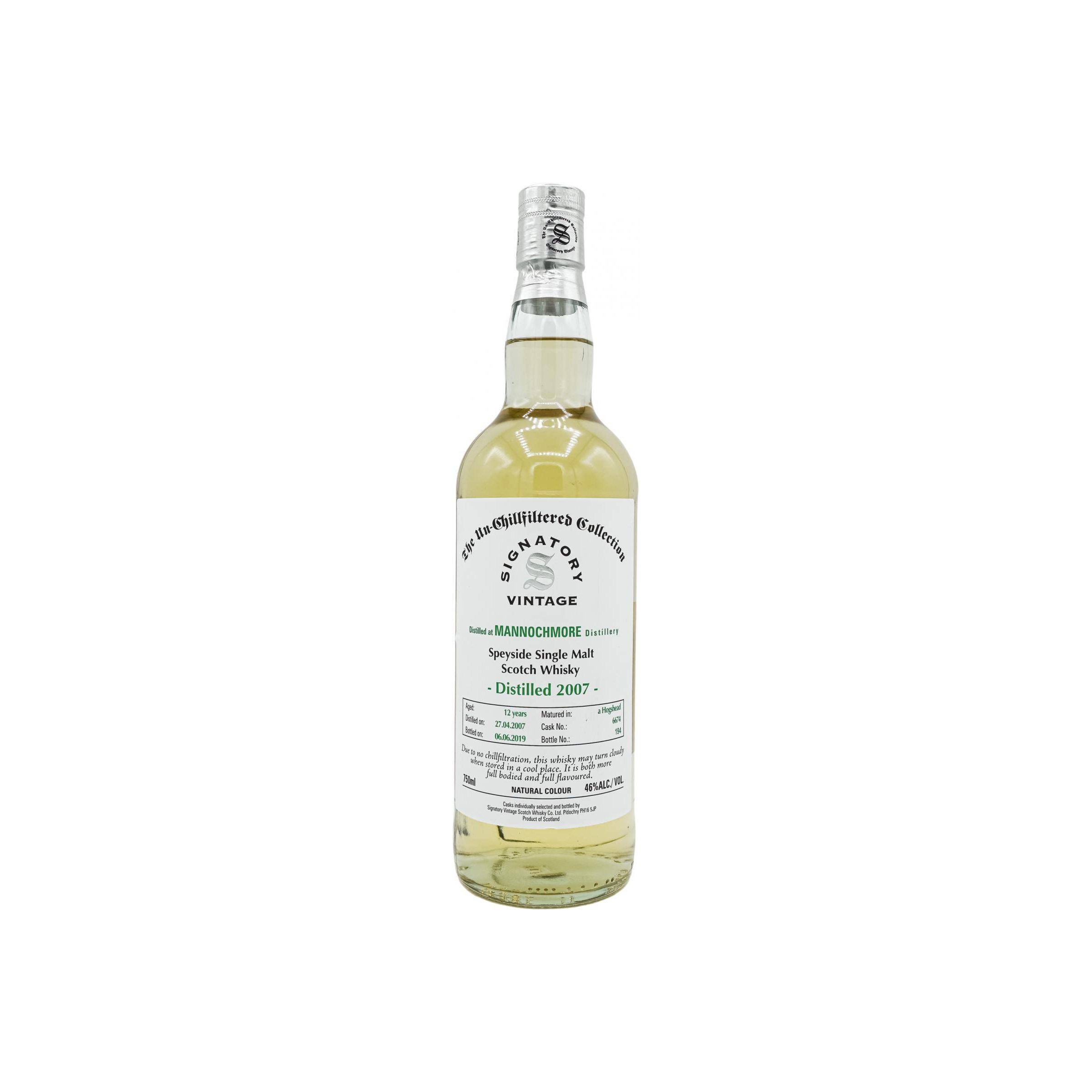 Mannochmore The Un-Chillfiltered Collection 2007 12 Years Single Malt Whisky
