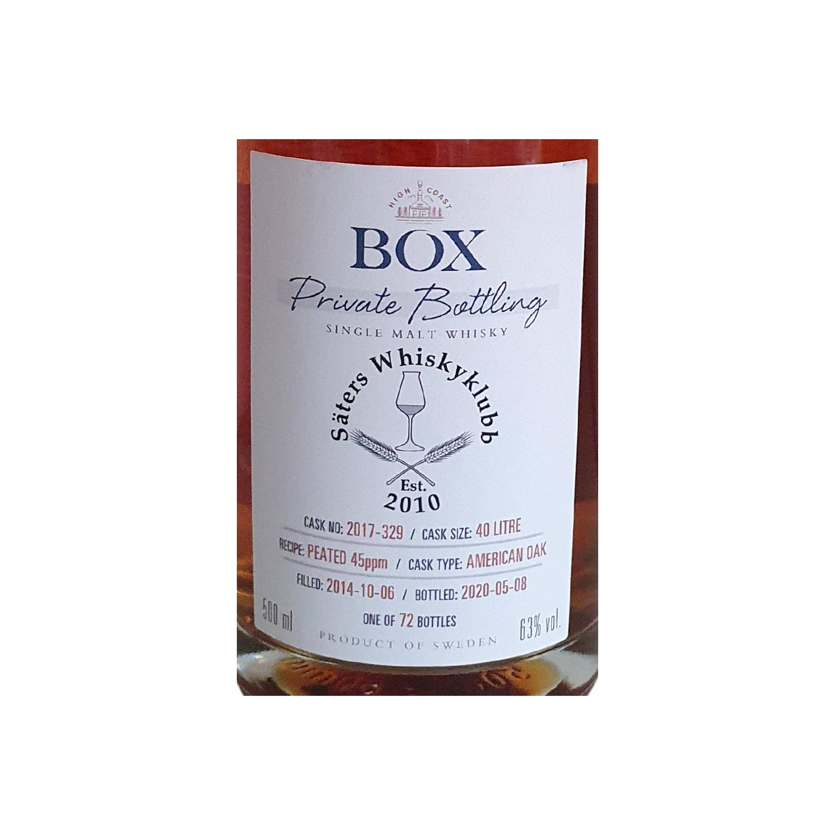 Compass Box Private Bottling 2014 5 Years Single Malt Whisky 2