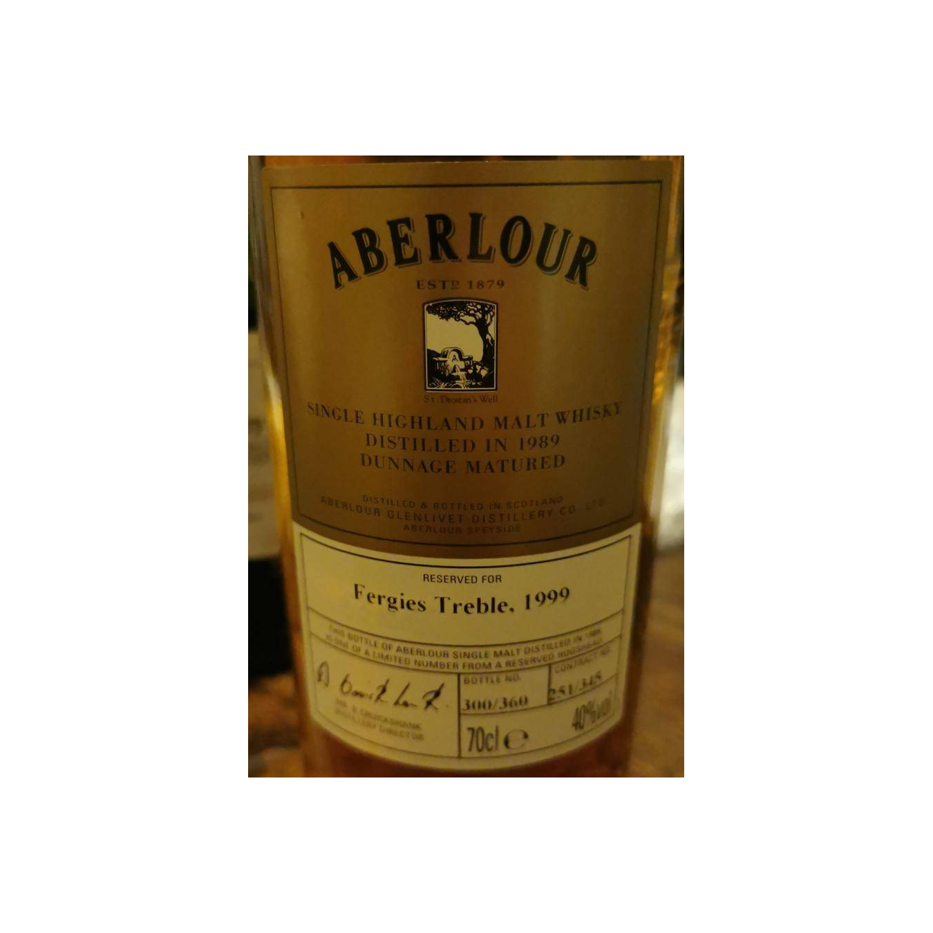 Aberlour 1989 Single Malt Whisky
