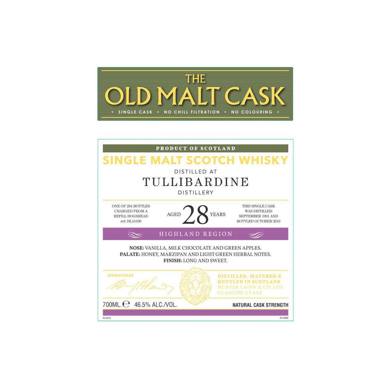 Tullibardine Old Malt Cask 1991 28 Years Single Malt Whisky