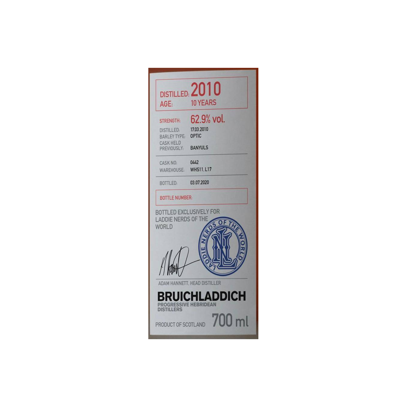 Bruichladdich 2010 10 Years Single Malt Whisky 2