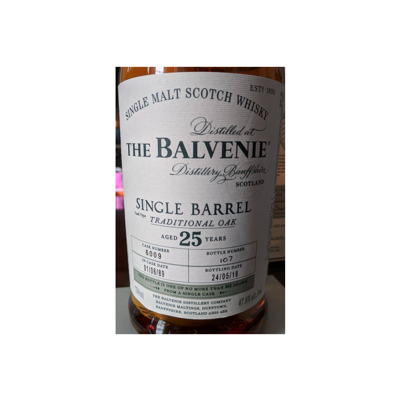 The Balvenie 1989 25 Years Single Malt Whisky 2