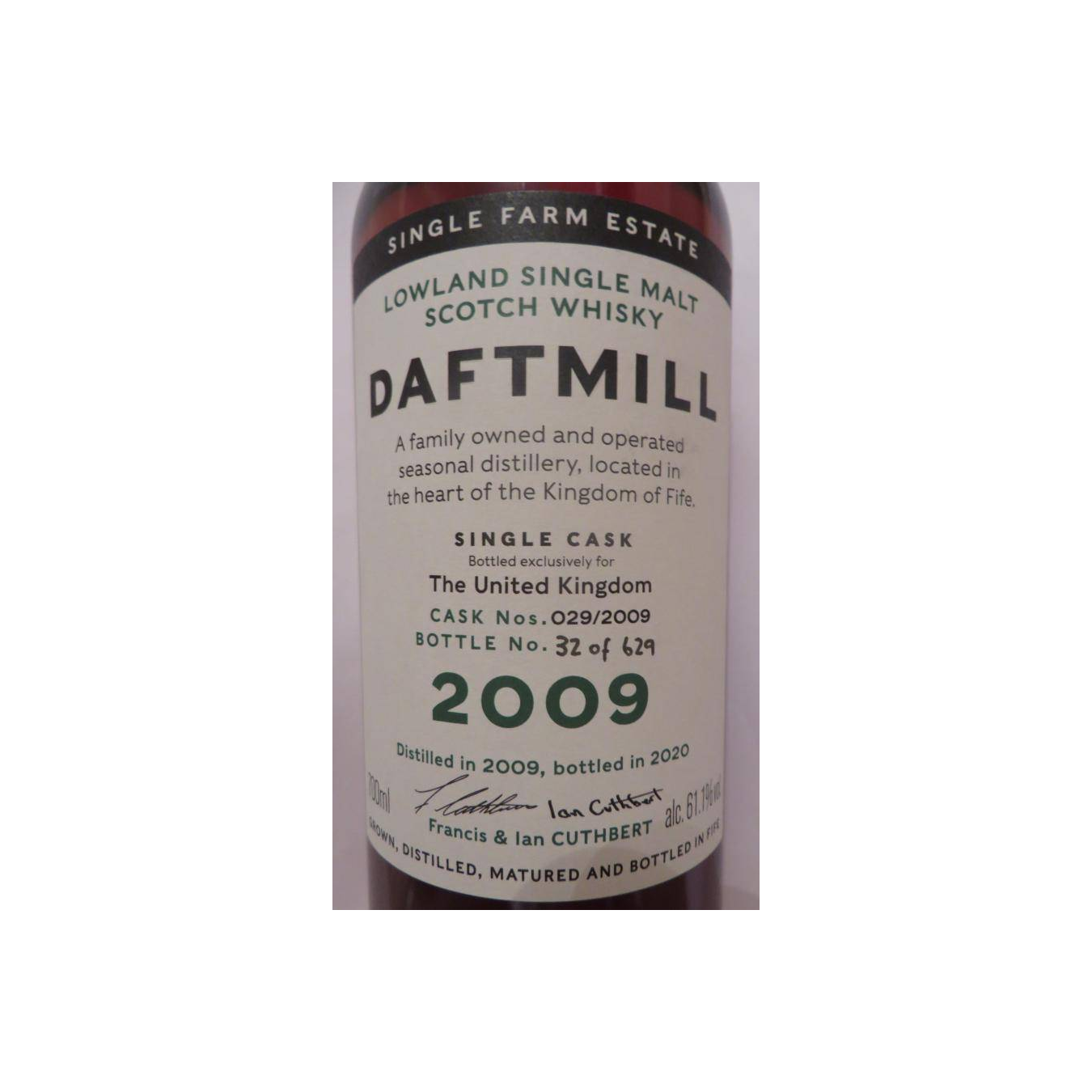 Daftmill Single Cask 2009 10 Years Single Malt Whisky 3