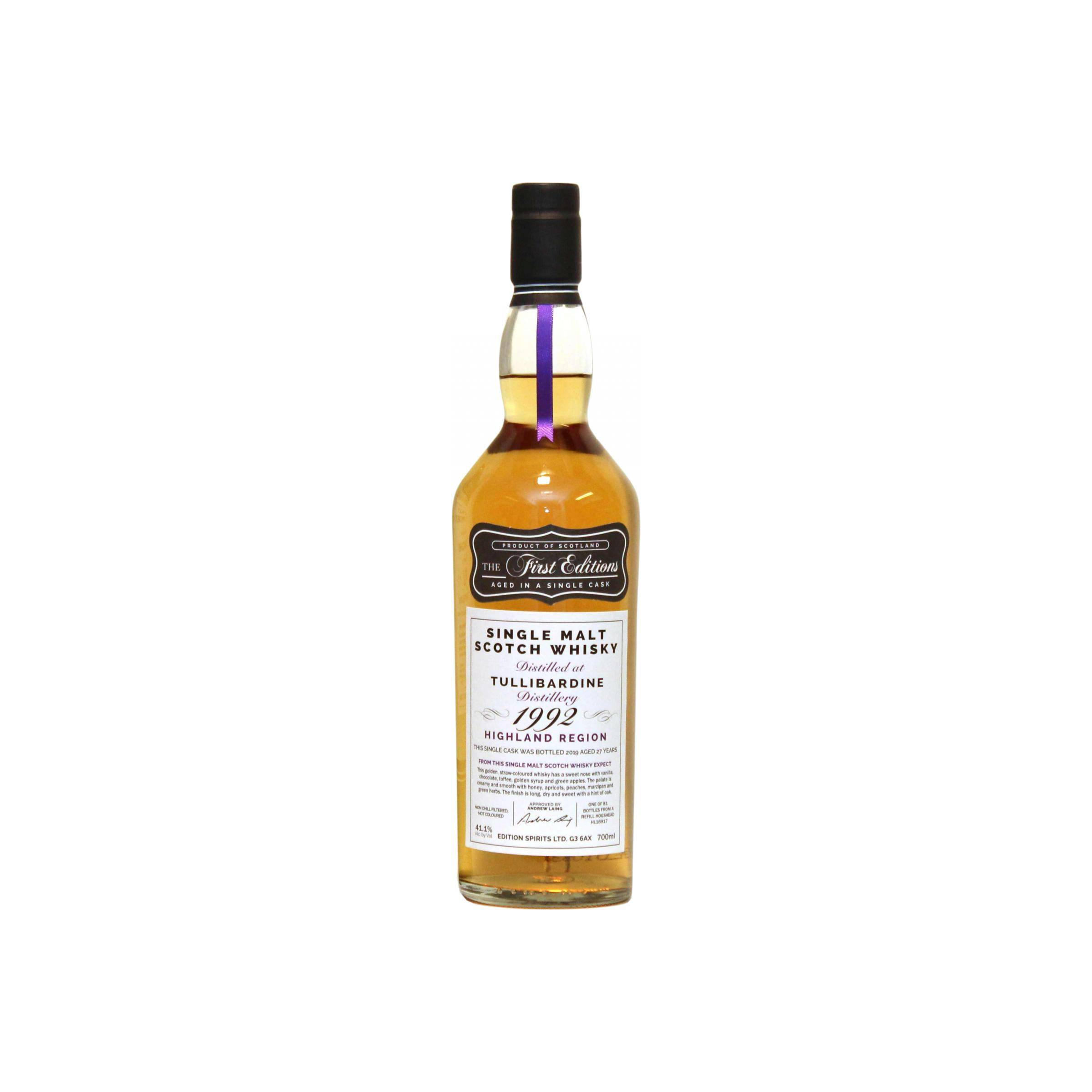 Tullibardine The First Editions 1992 27 Years Single Malt Whisky