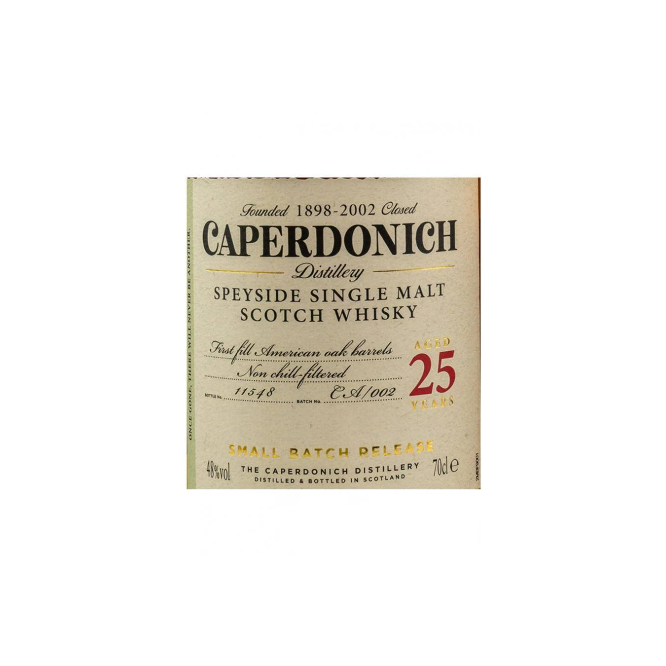 Caperdonich 25 Years Single Malt Whisky 3