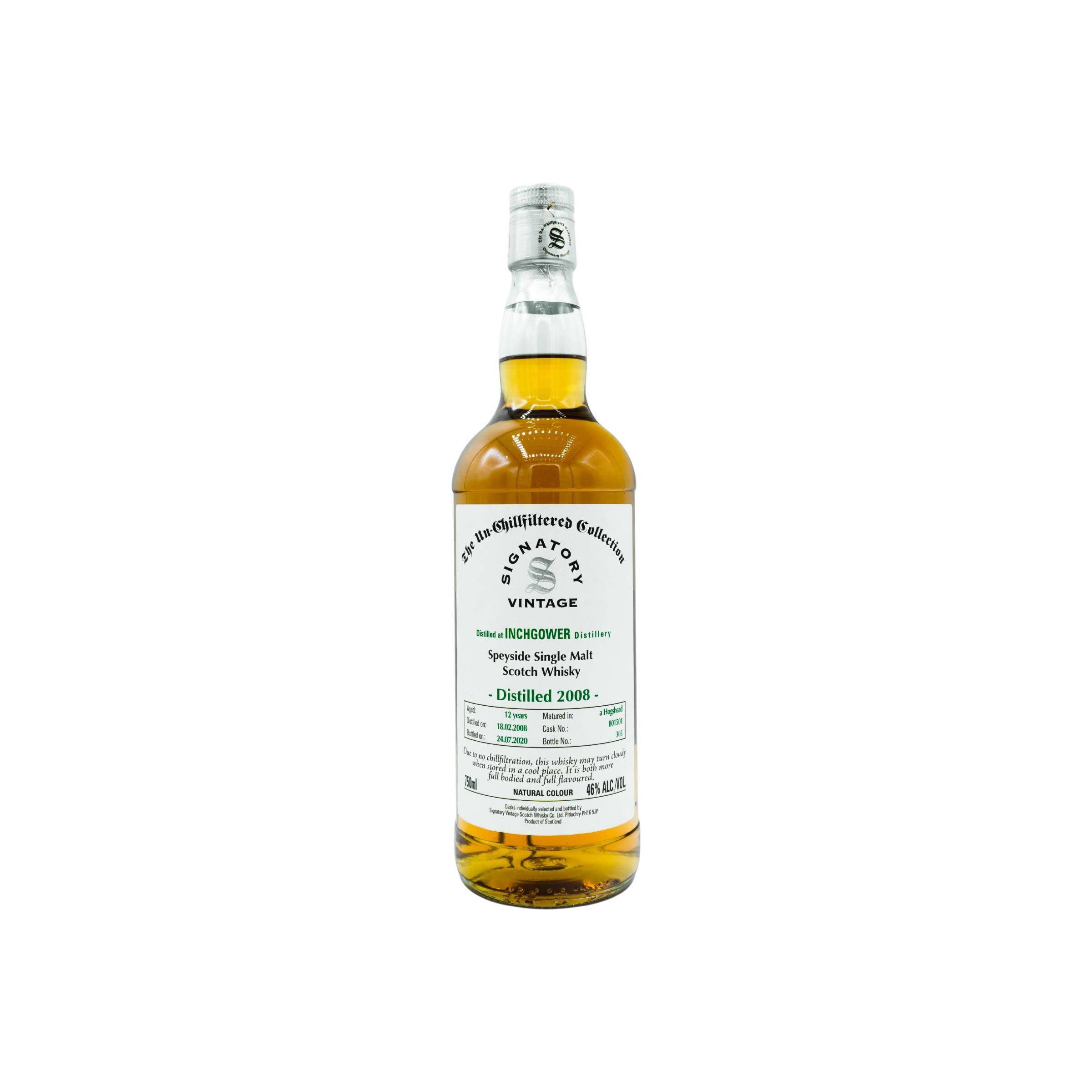 Inchgower The Un-Chillfiltered Collection 2008 12 Years Single Malt Whisky