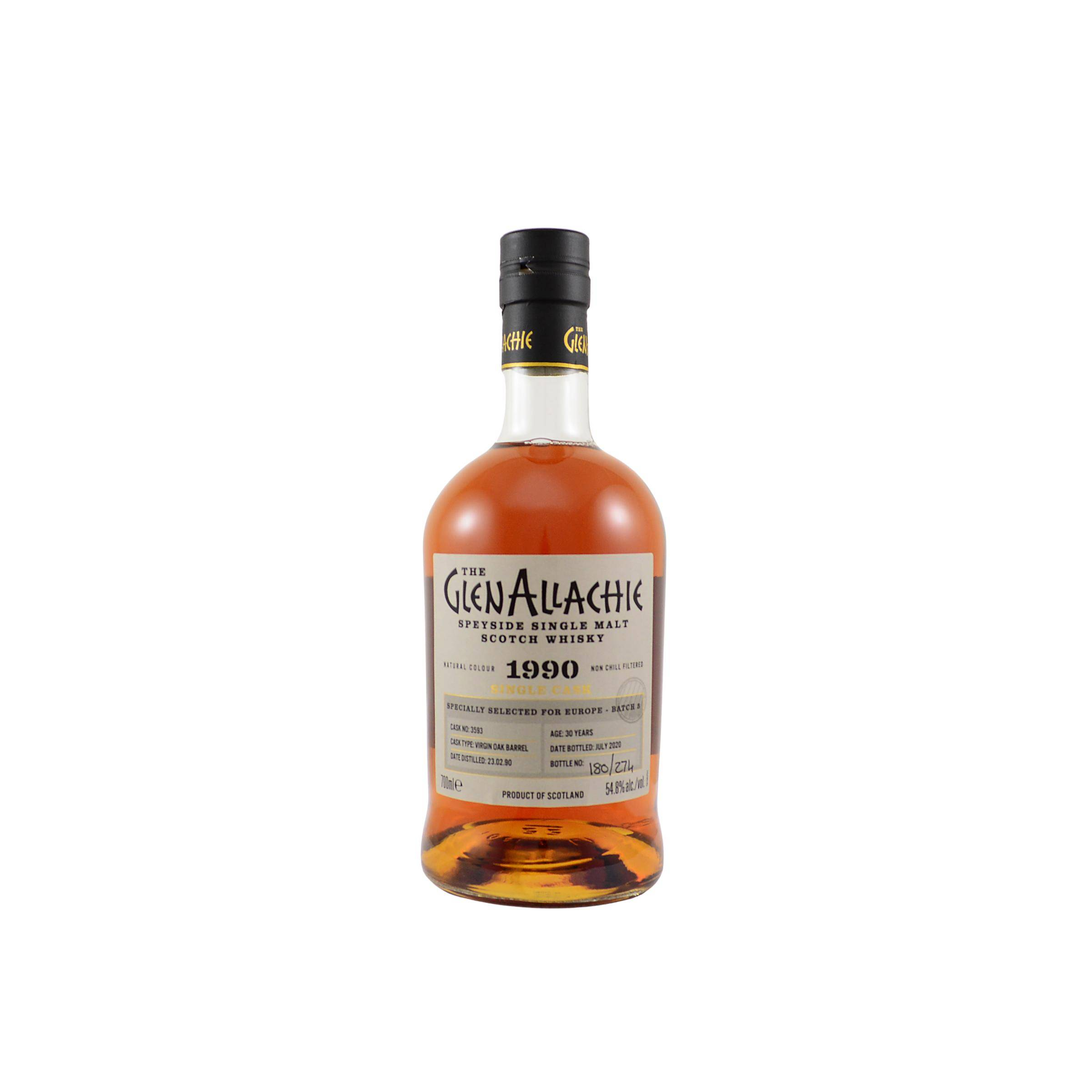 The GlenAllachie Single Cask 1990 30 Years Single Malt Whisky