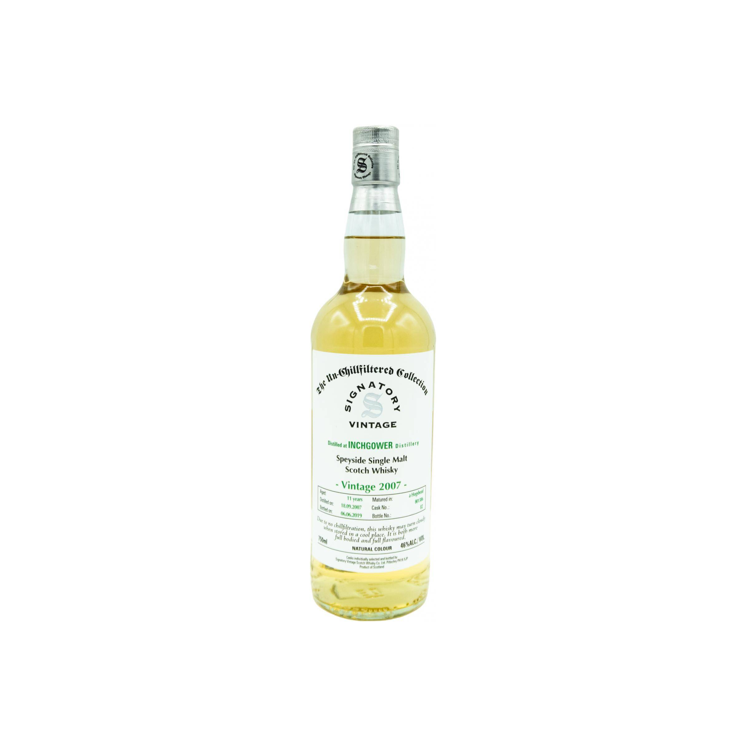 Inchgower The Un-Chillfiltered Collection 2007 11 Years Single Malt Whisky