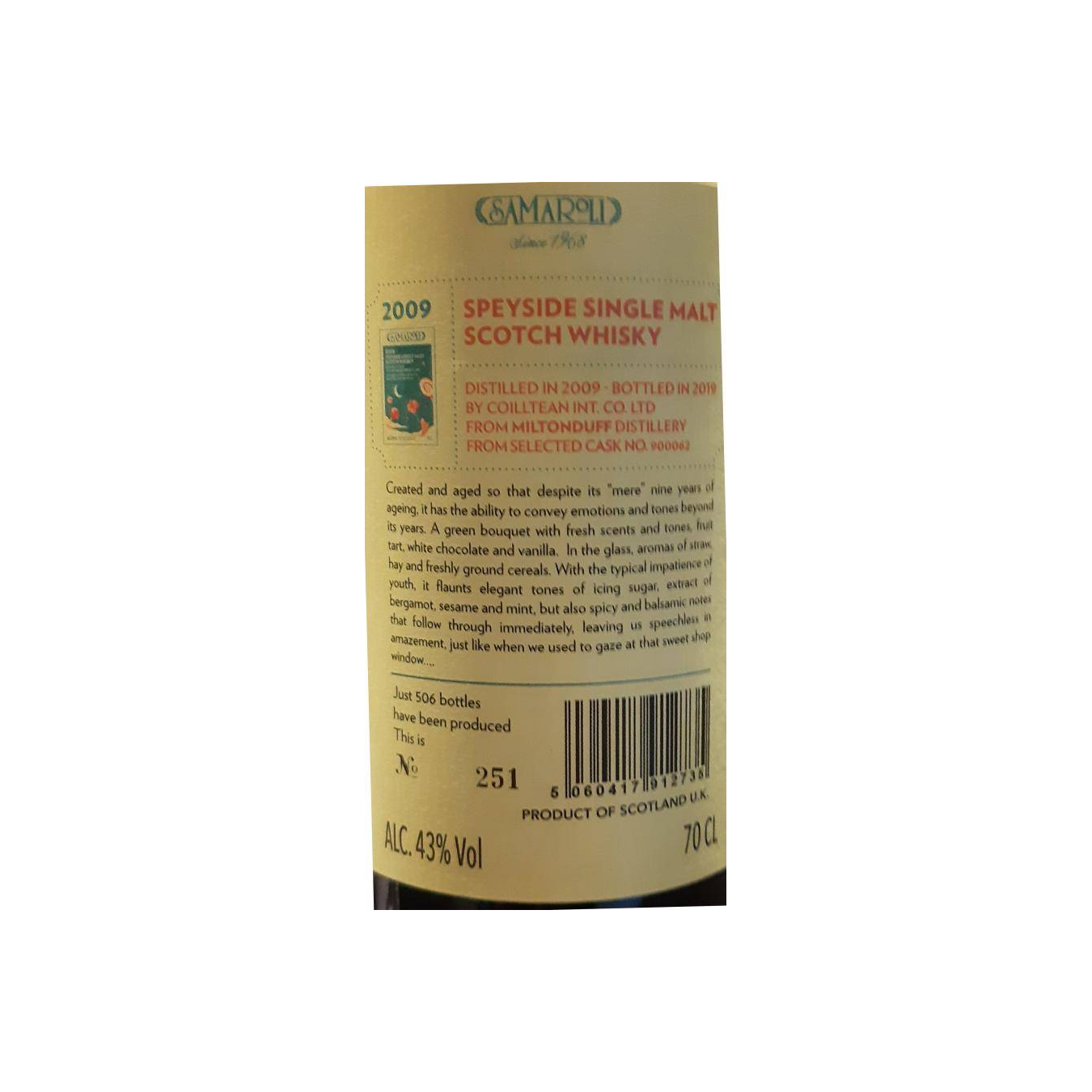 Miltonduff 2009 10 Years Single Malt Whisky 2