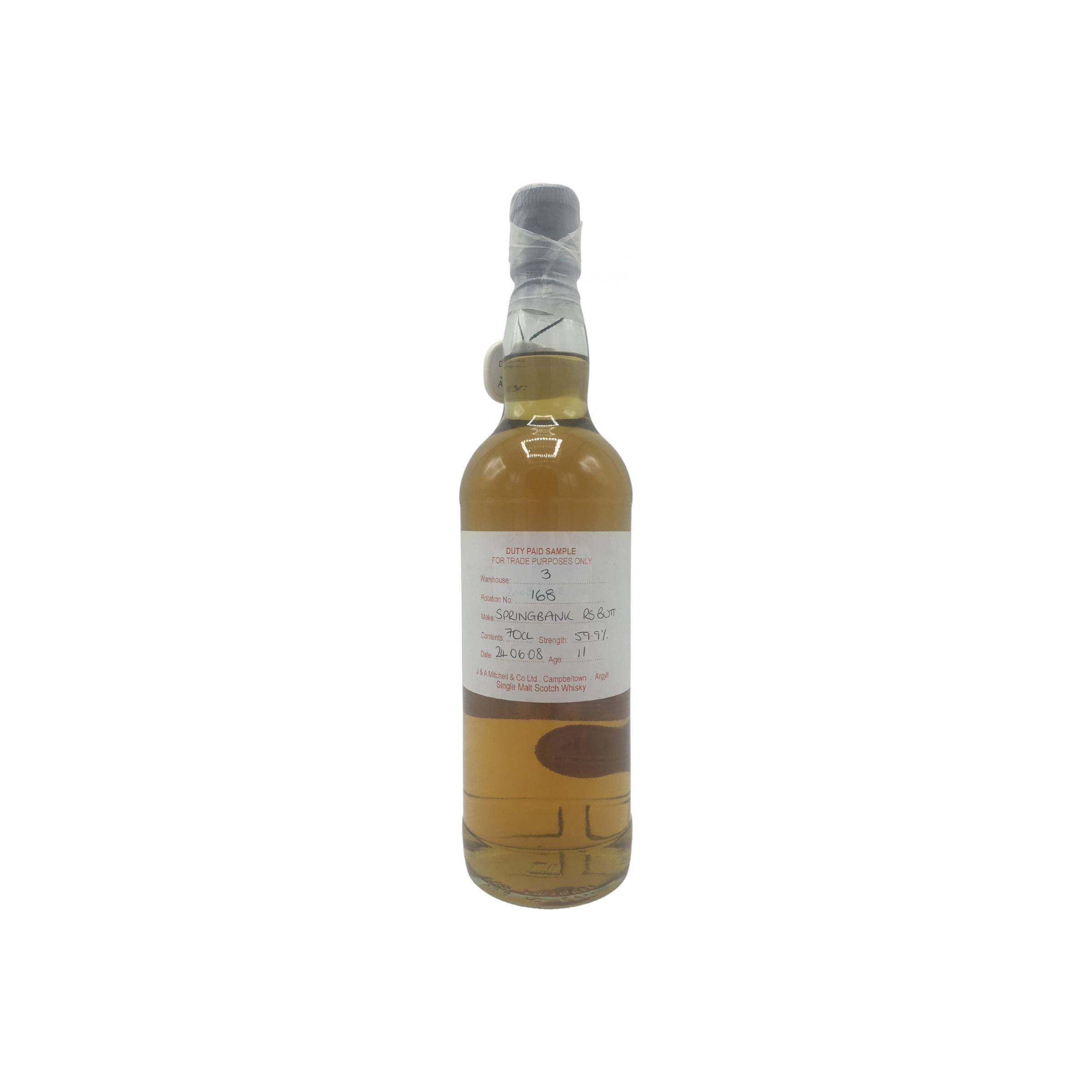 Springbank Duty Paid Sample - For Trade Purposes Only 2008 11 Years Single Malt Whisky