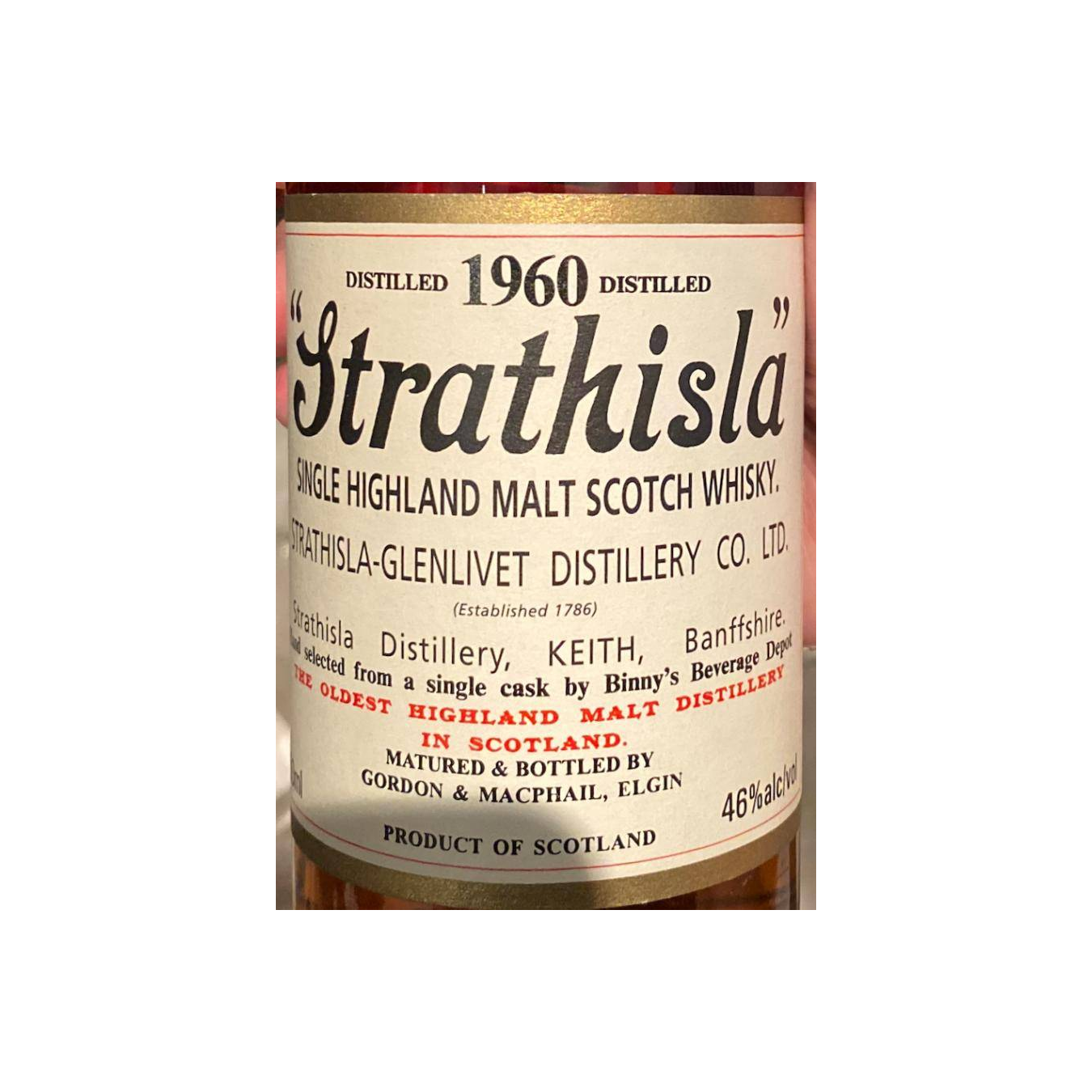 Strathisla Licensed Bottling 1960 44 Years Single Malt Whisky