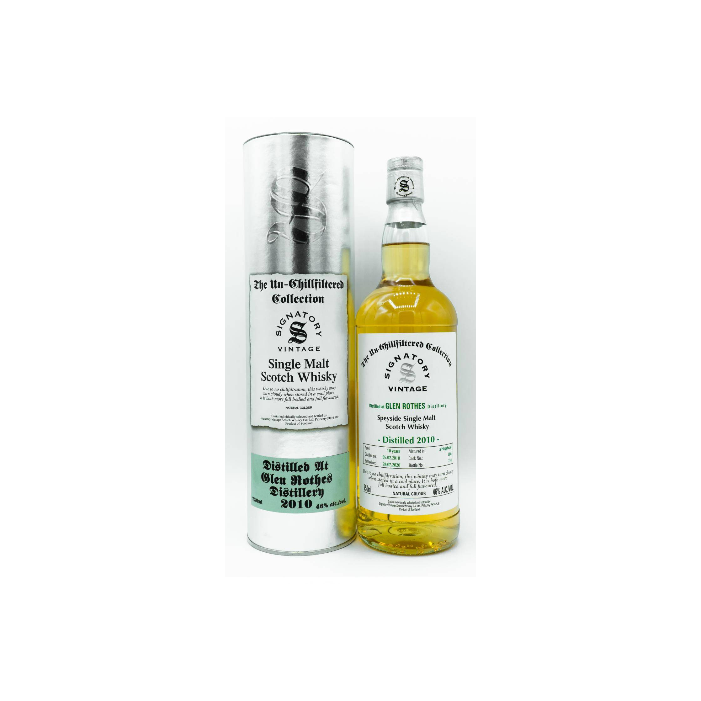 The Glenrothes The Un-Chillfiltered Collection 2010 10 Years Single Malt Whisky 2
