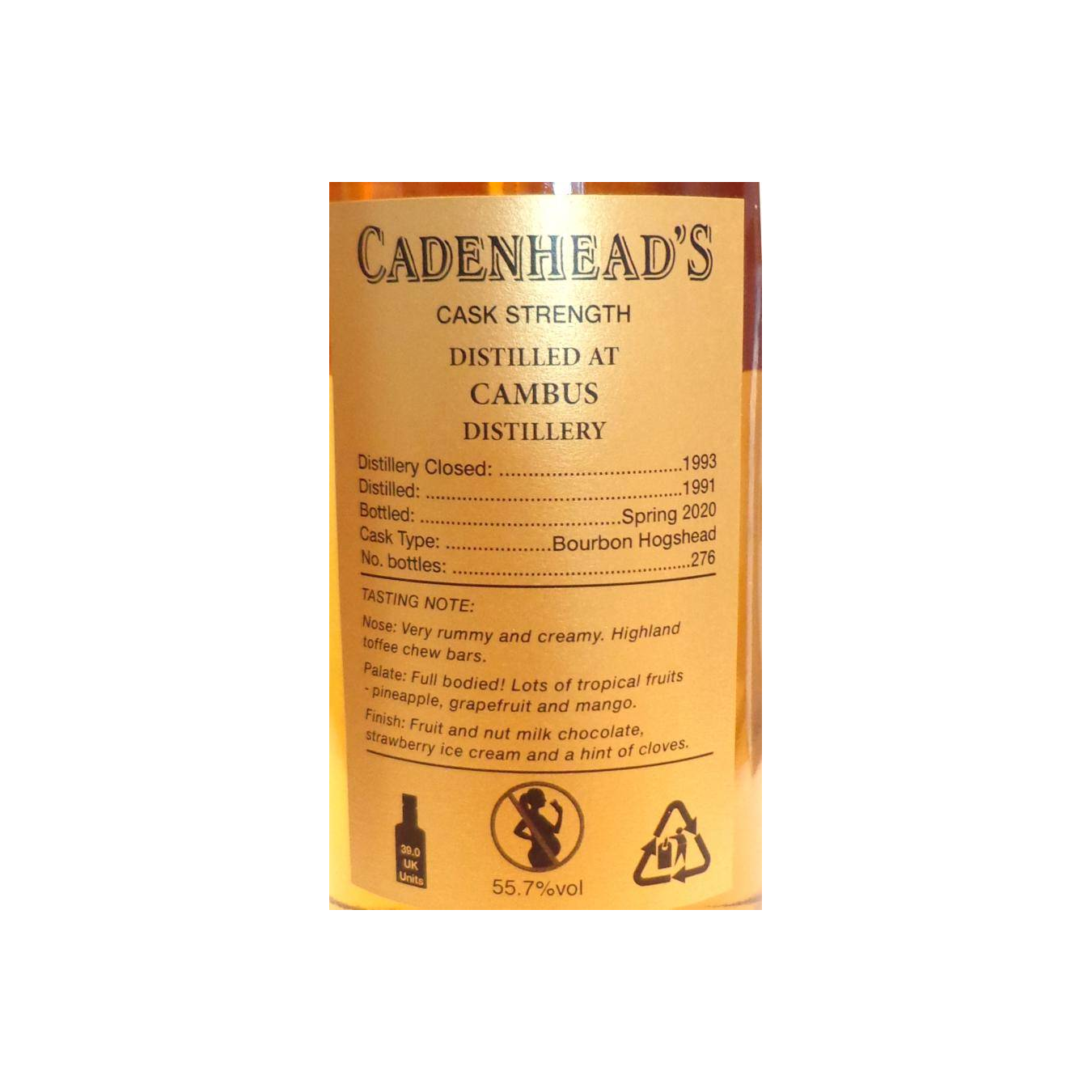 Cambus 1991 28 Years Single Grain Whisky 3