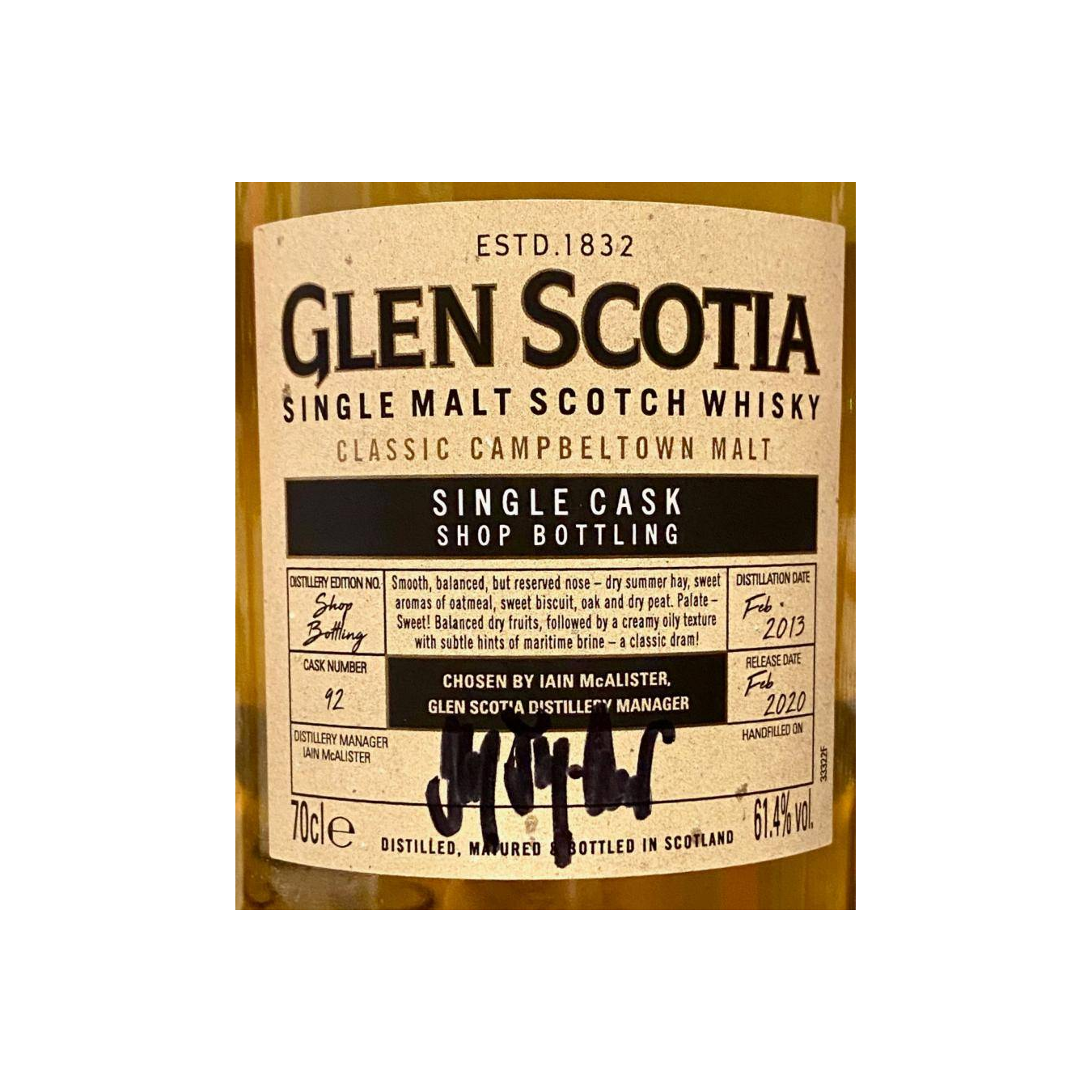 Glen Scotia 2013 7 Years Single Malt Whisky 2