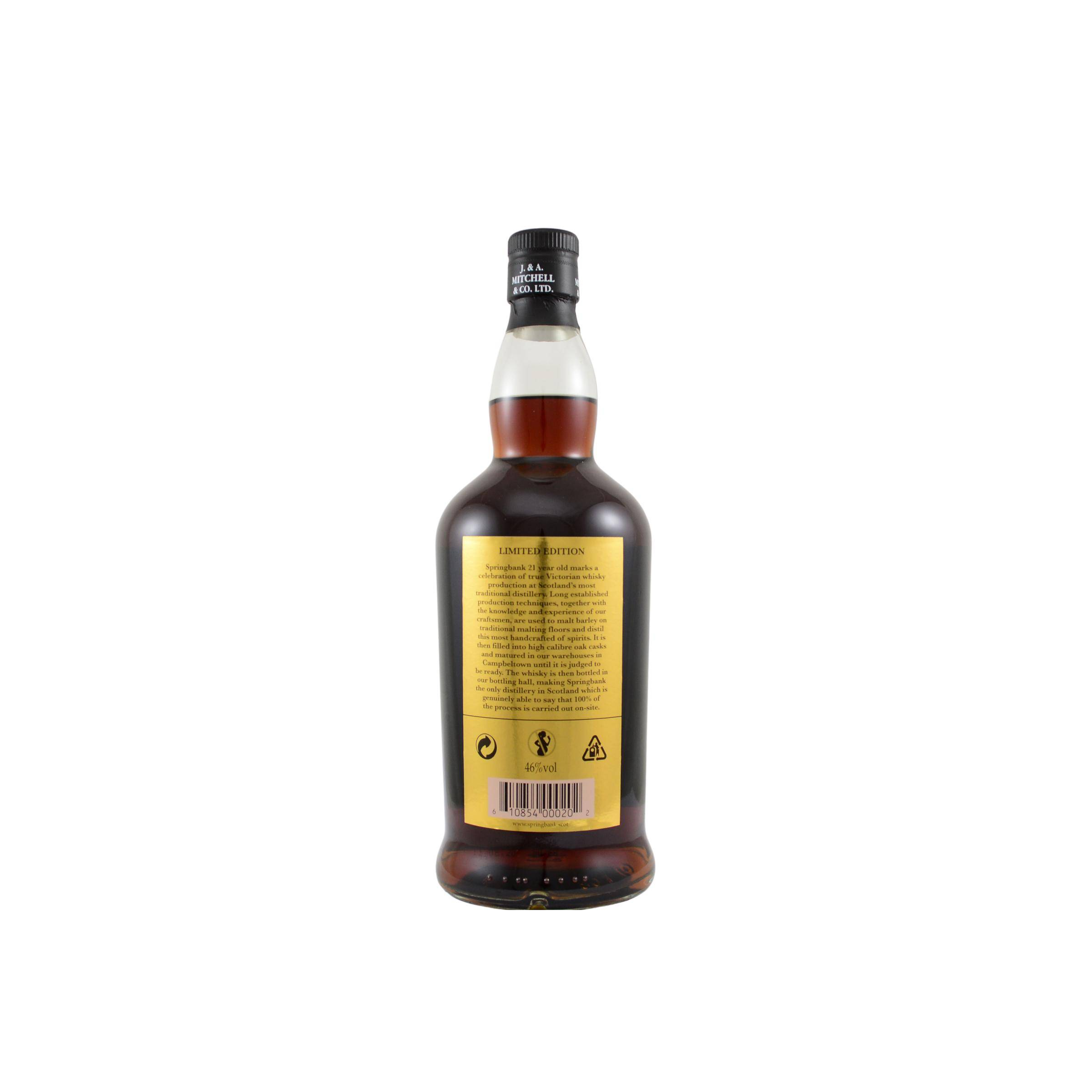 Springbank 21 Years Single Malt Whisky 2