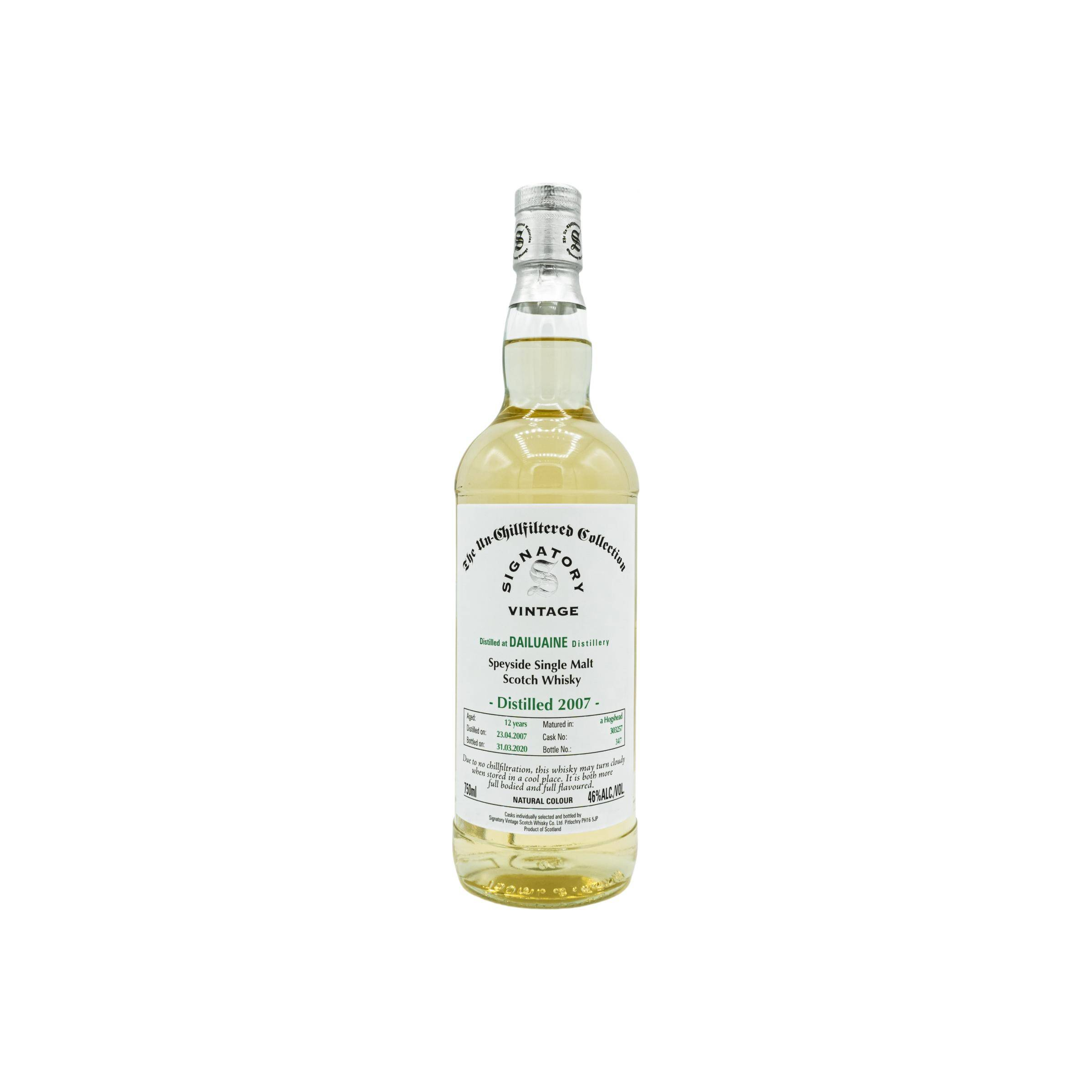 Dailuaine The Un-Chillfiltered Collection 2007 12 Years Single Malt Whisky