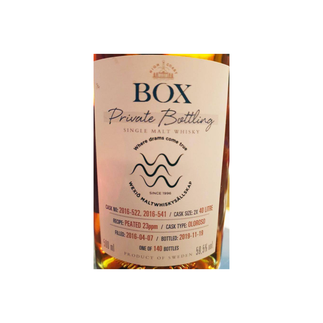 Compass Box Private Bottling 2016 3 Years Single Malt Whisky