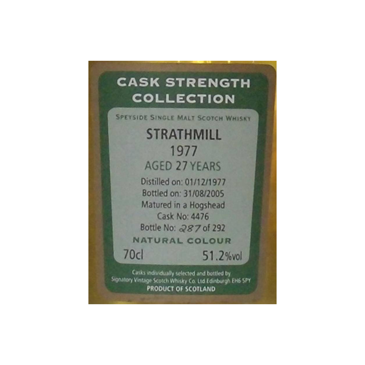 Strathmill Cask Strength Collection 1977 27 Years Single Malt Whisky 2