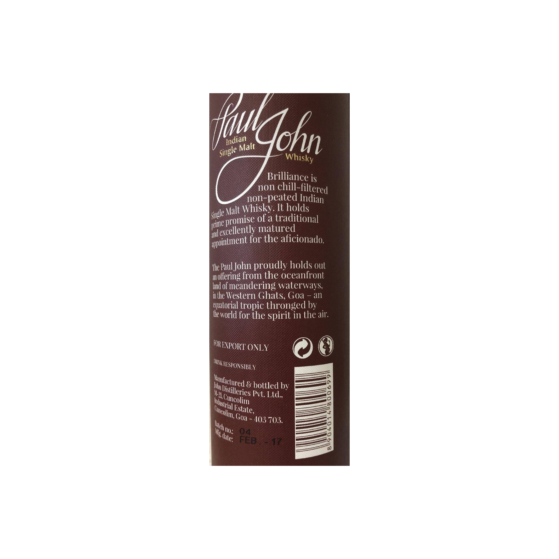 Paul John Single Malt Whisky 2