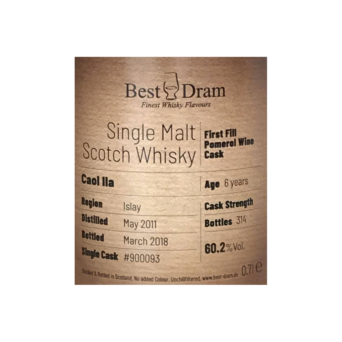 Caol Ila 2011 6 Years Single Malt Whisky 2