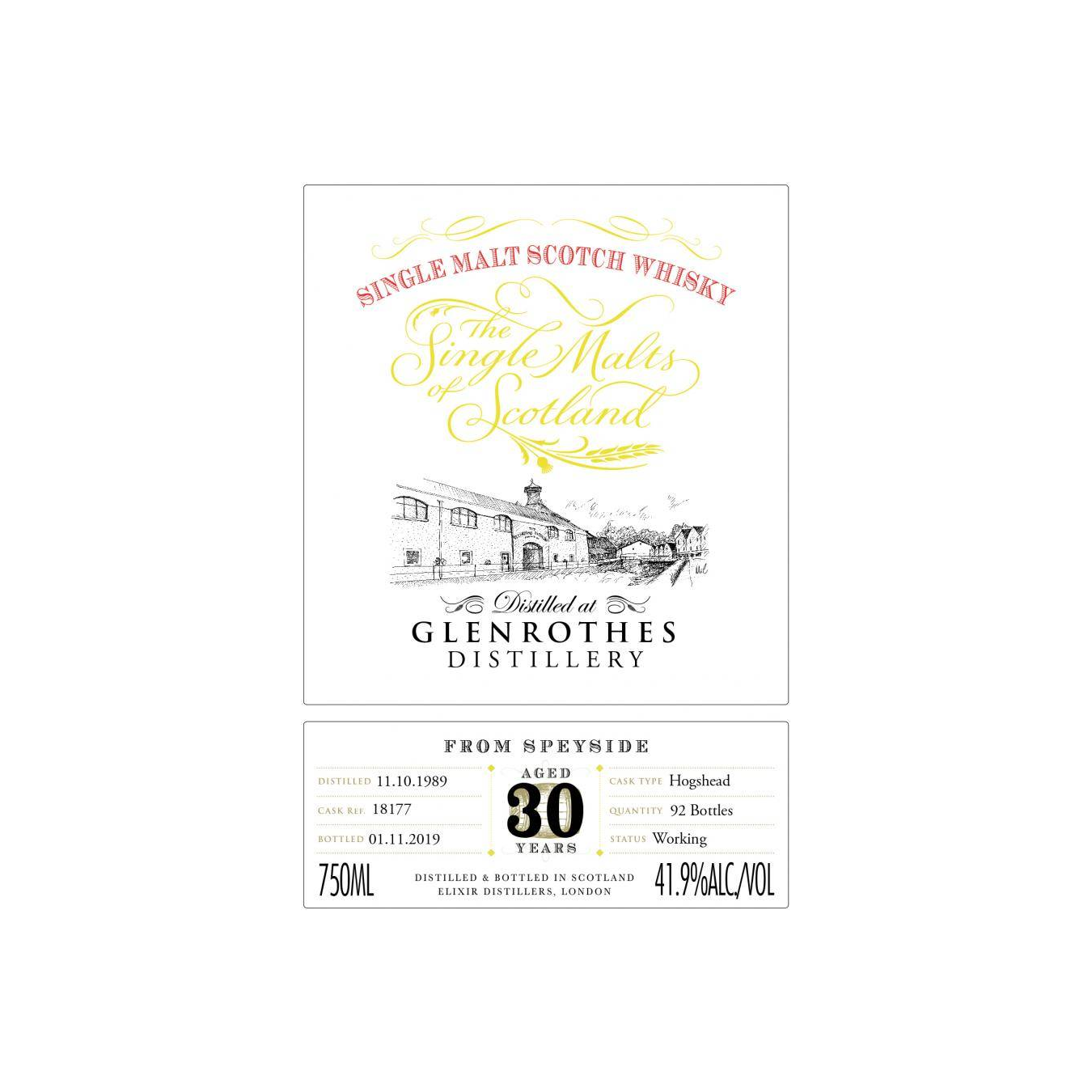 The Glenrothes The Single Malts of Scotland 1989 30 Years Single Malt Whisky