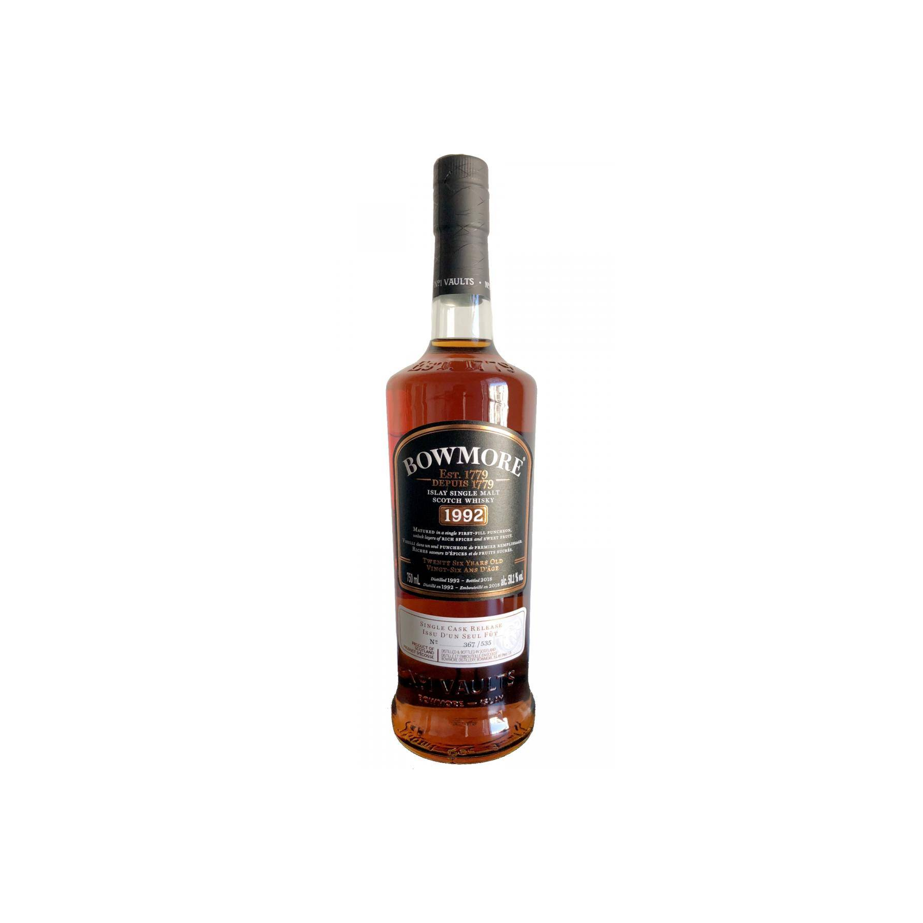 Bowmore 1992 26 Years Single Malt Whisky