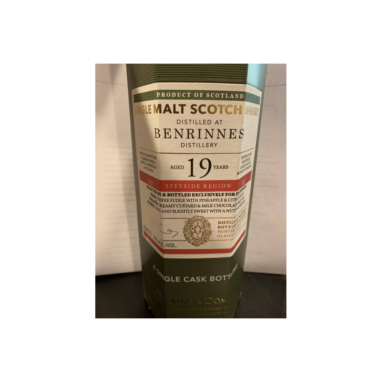 Benrinnes Old Malt Cask 1997 19 Years Single Malt Whisky