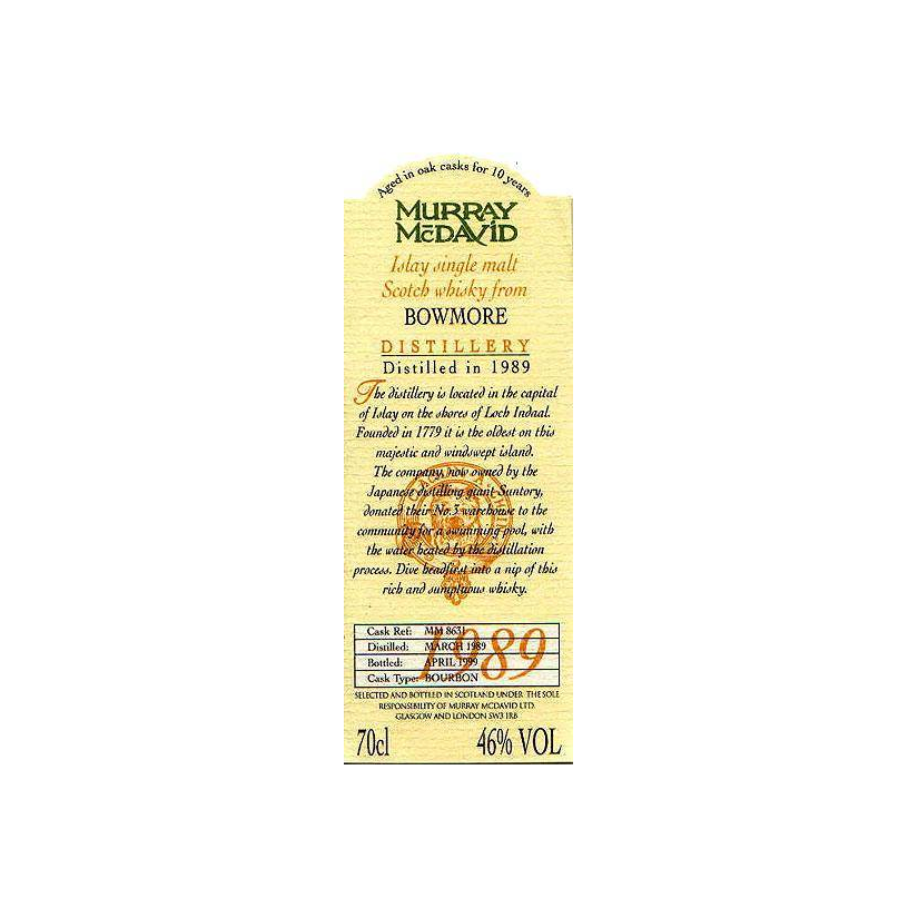 Bowmore 1989 10 Years Single Malt Whisky 2