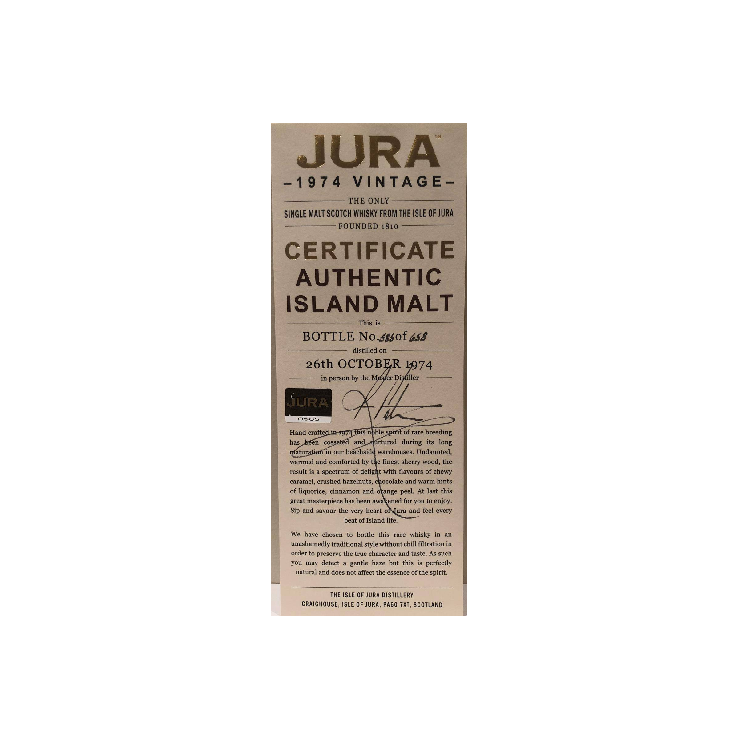 Jura 1974 33 Years Single Malt Whisky 2