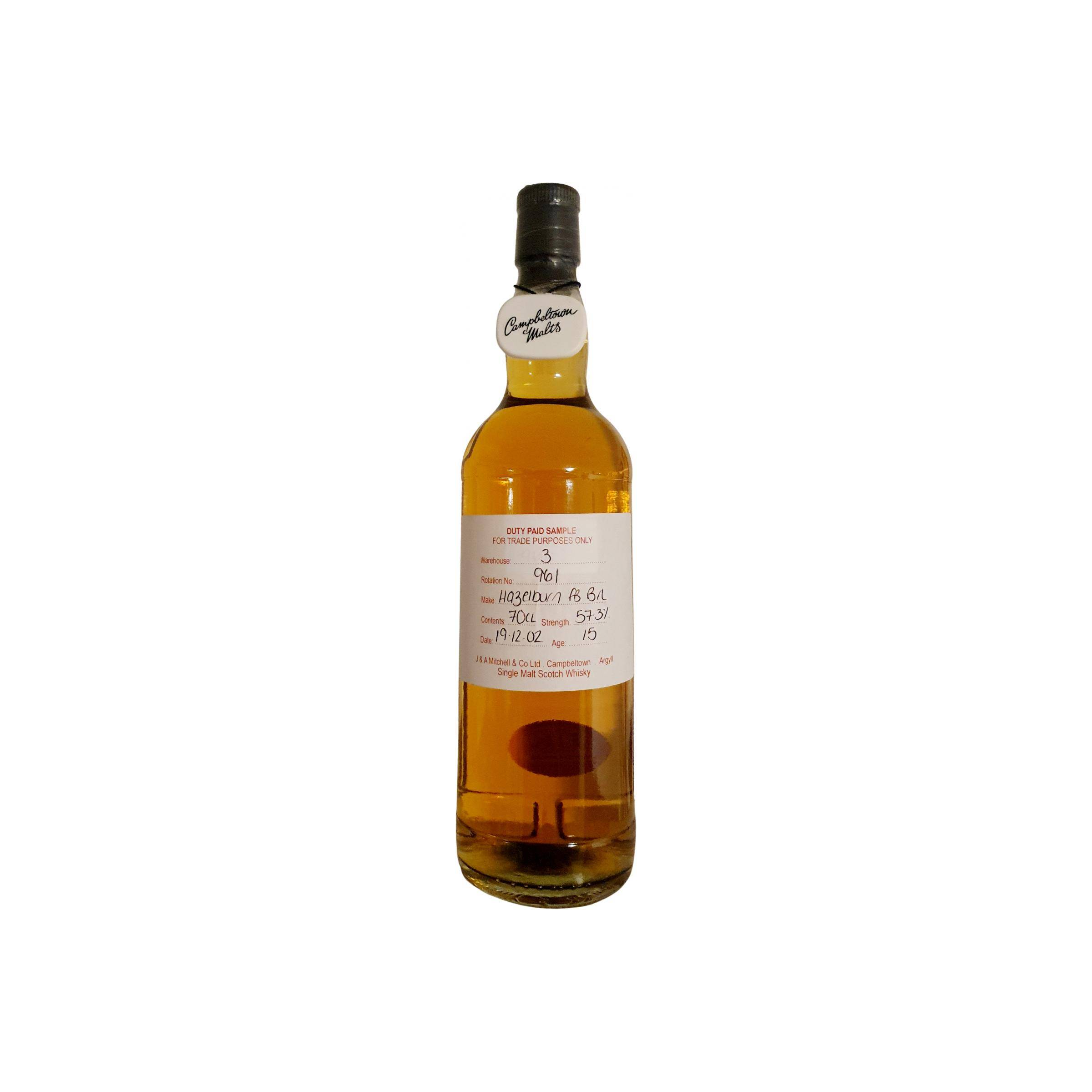 Hazelburn Duty Paid Sample - For Trade Purposes Only 2002 15 Years Single Malt Whisky