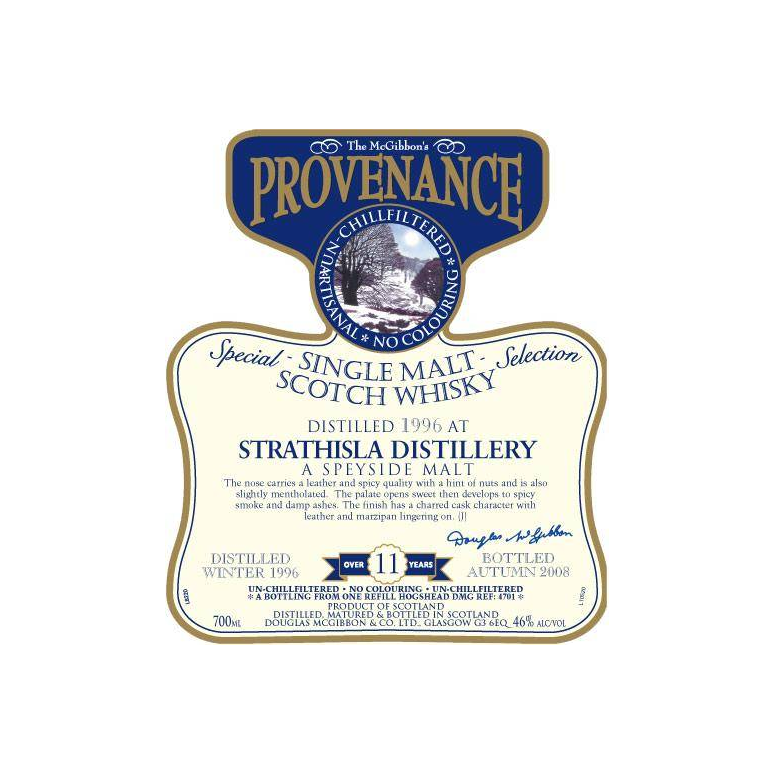 Strathisla McGibbon's Provenance 1996 11 Years Single Malt Whisky 2
