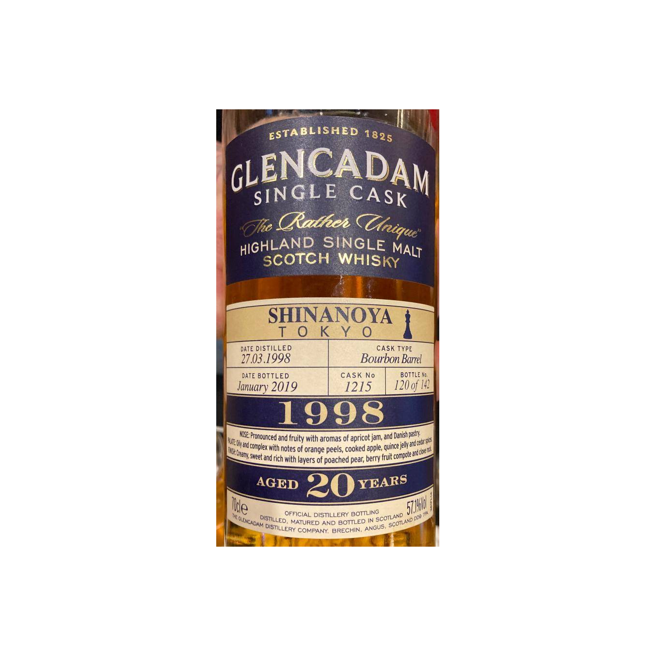 Glencadam Single Cask 1998 20 Years Single Malt Whisky