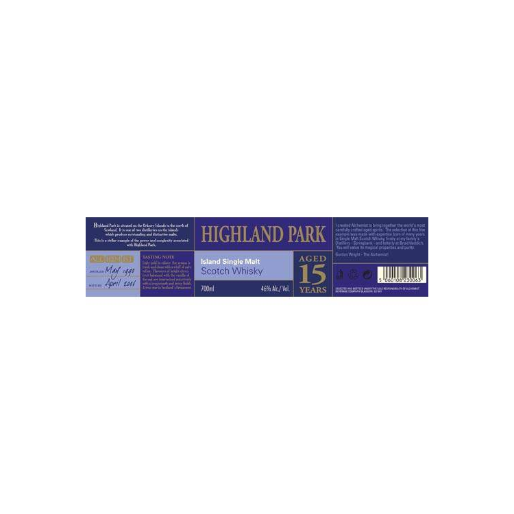 Highland Park 1990 15 Years Single Malt Whisky 2