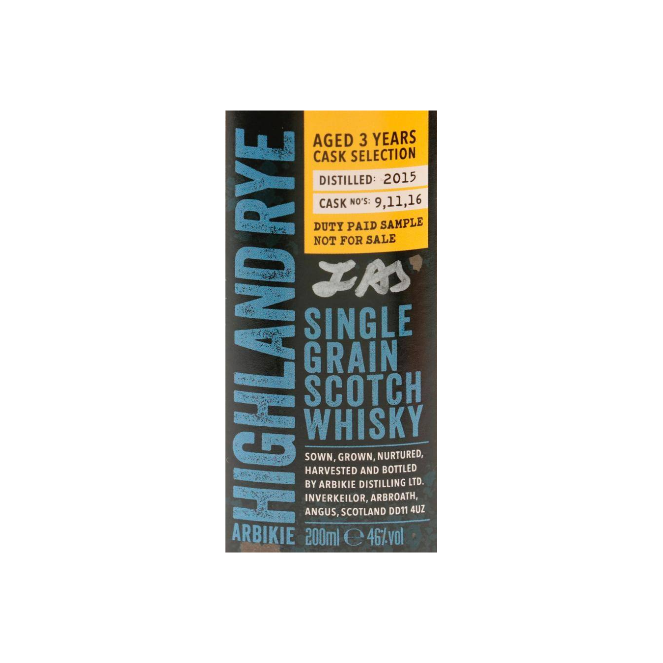 Arbikie 2015 3 Years Single Grain Whisky 2