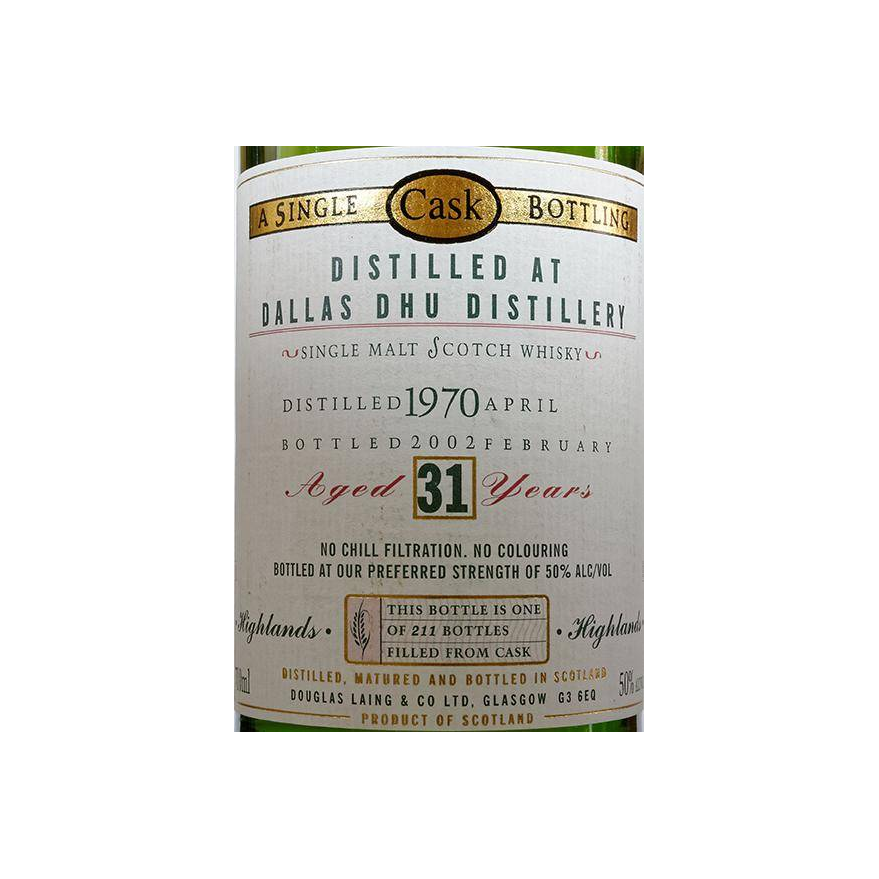 Dallas Dhu Old Malt Cask 1970 31 Years Single Malt Whisky 2