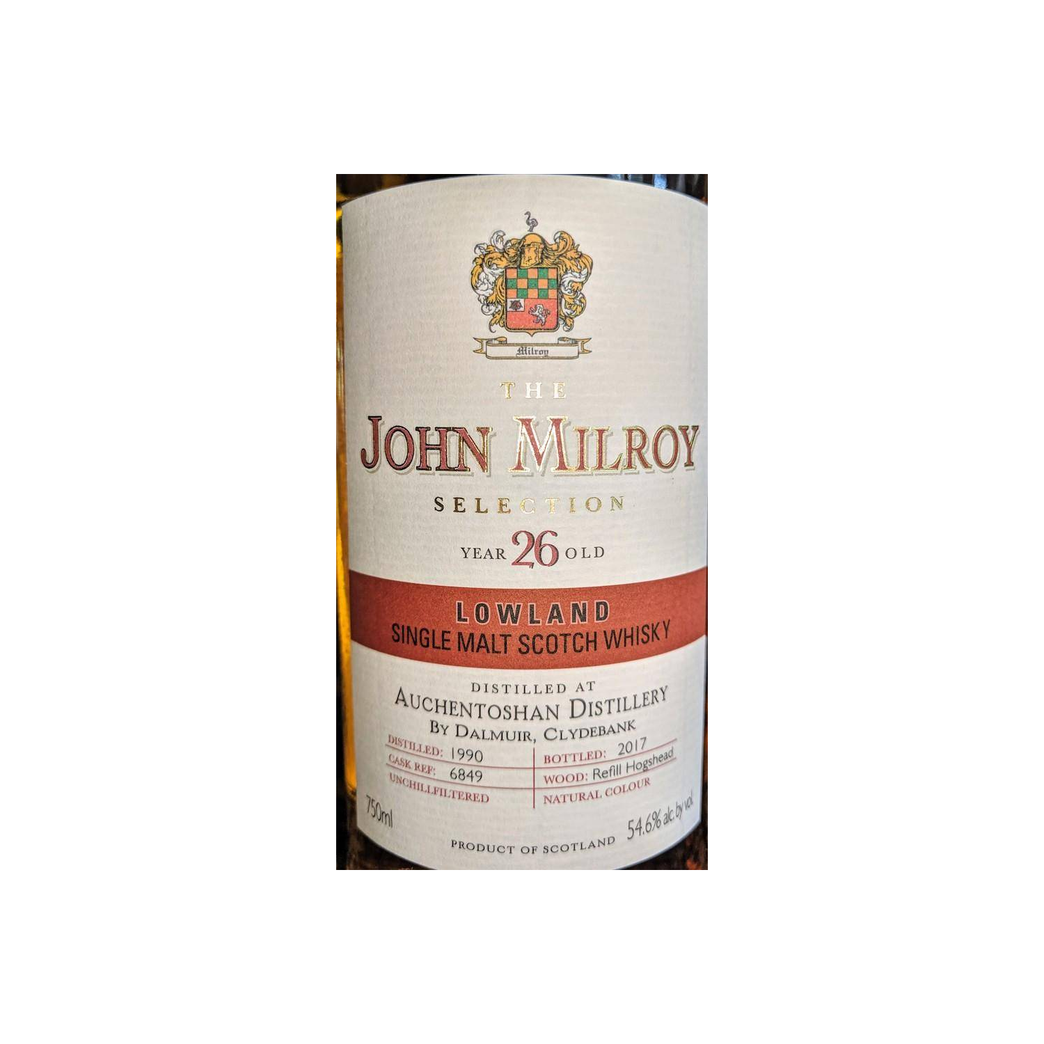 Auchentoshan 1990 26 Years Single Malt Whisky
